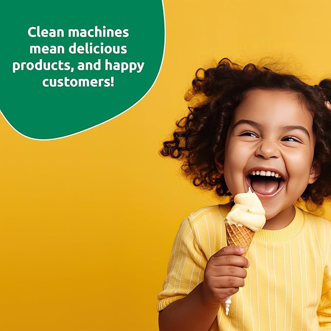 Stera Sheen Green Label Sanitizer + Cleaner + Milkstone Remover | Cleaner and Sanitizer for Soft Serve + Shake Machines + Ice Maker and Ice Machines | By Purdy Products, 100 count, 2 Ounce Sachets