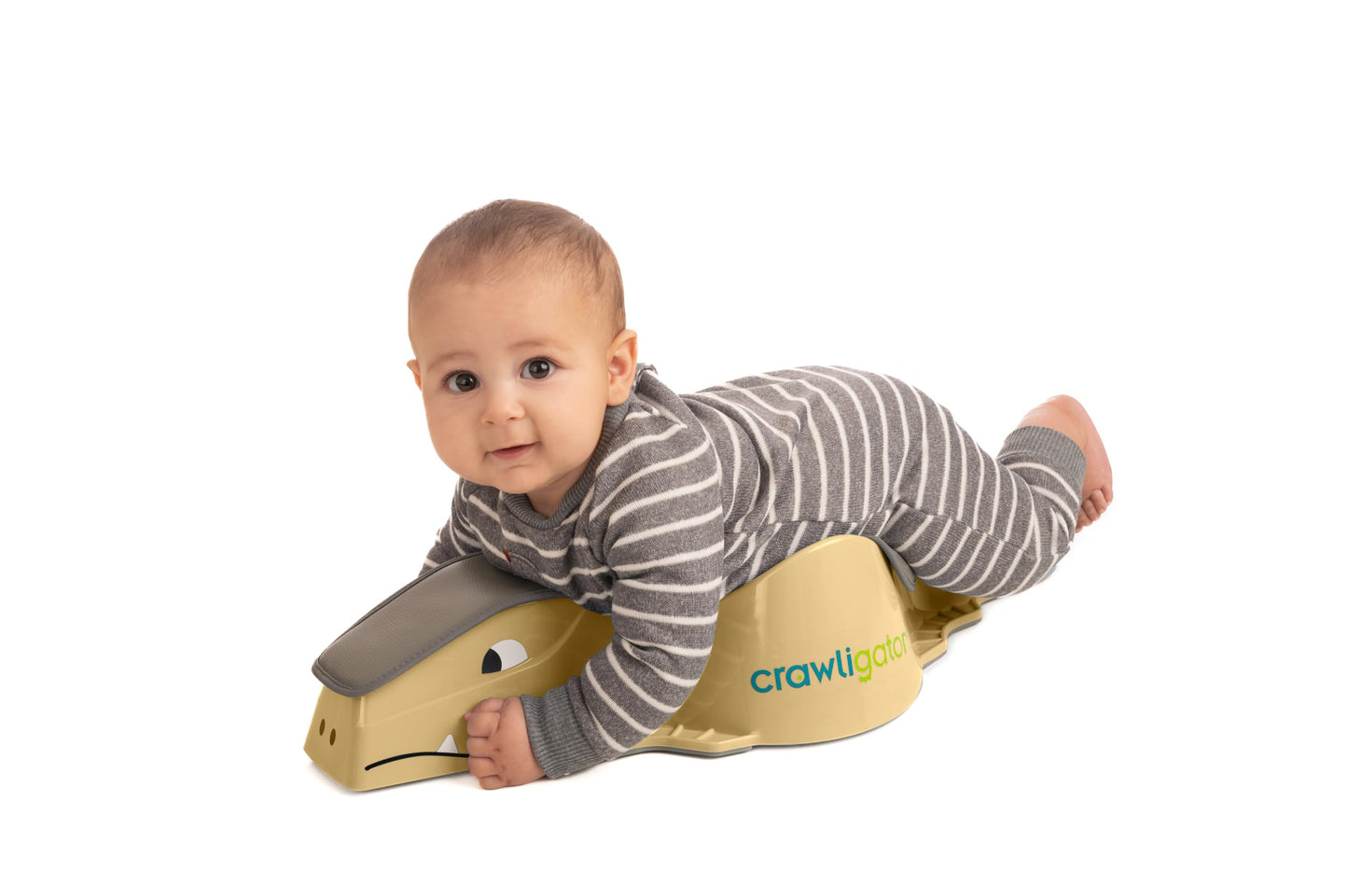 Crawligator Tummy Time Mobility Toy for Infants 4-12 Months (Sand)