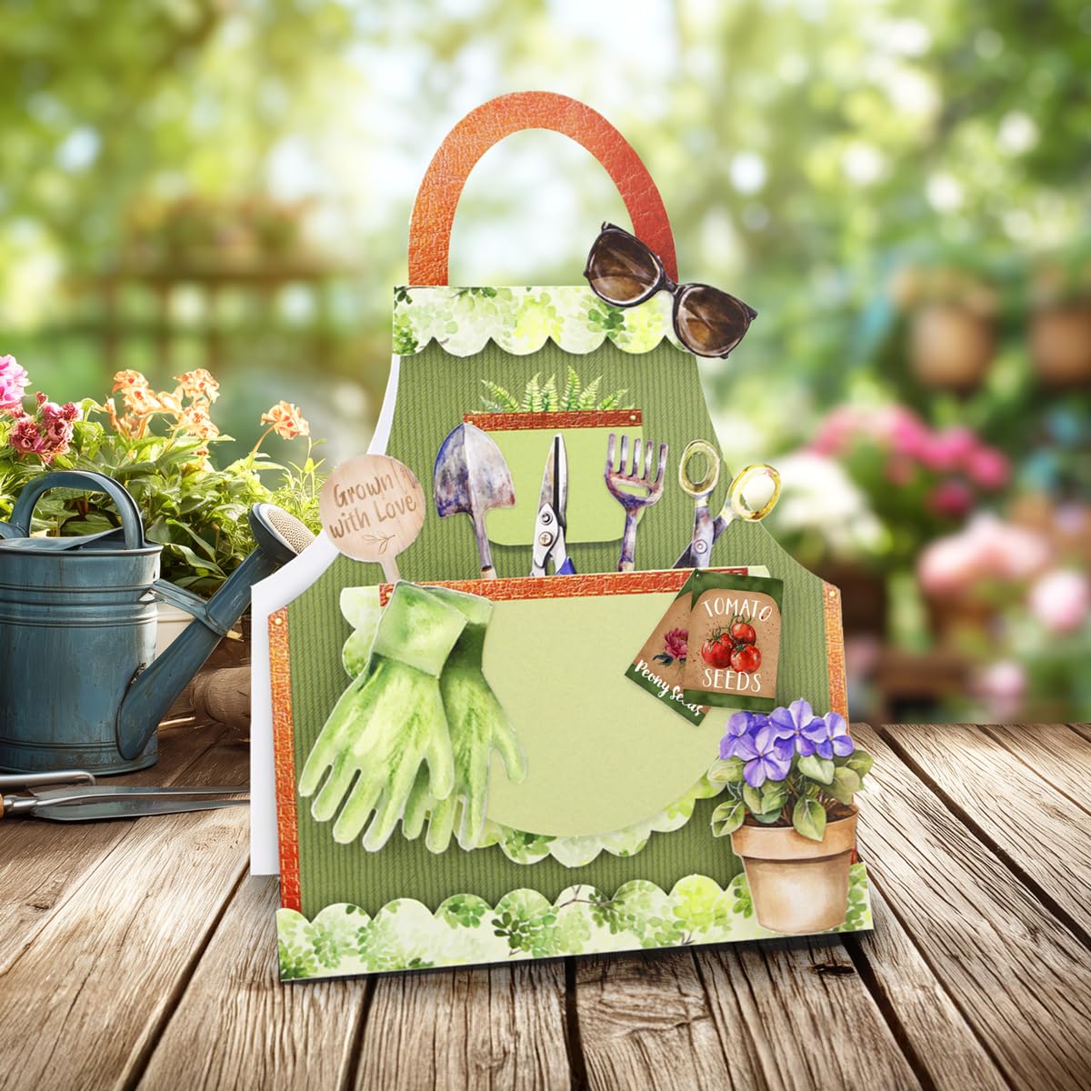 Katy Sue Handy Hobby Aprons Card Making Kit. Contains 8 Shaped Cards, 2 Sheets Die Cut Decoupage, Sticky Foam Pads, Instructions & 8 Envelopes. Apron-Themed Card Making Kits for Adults