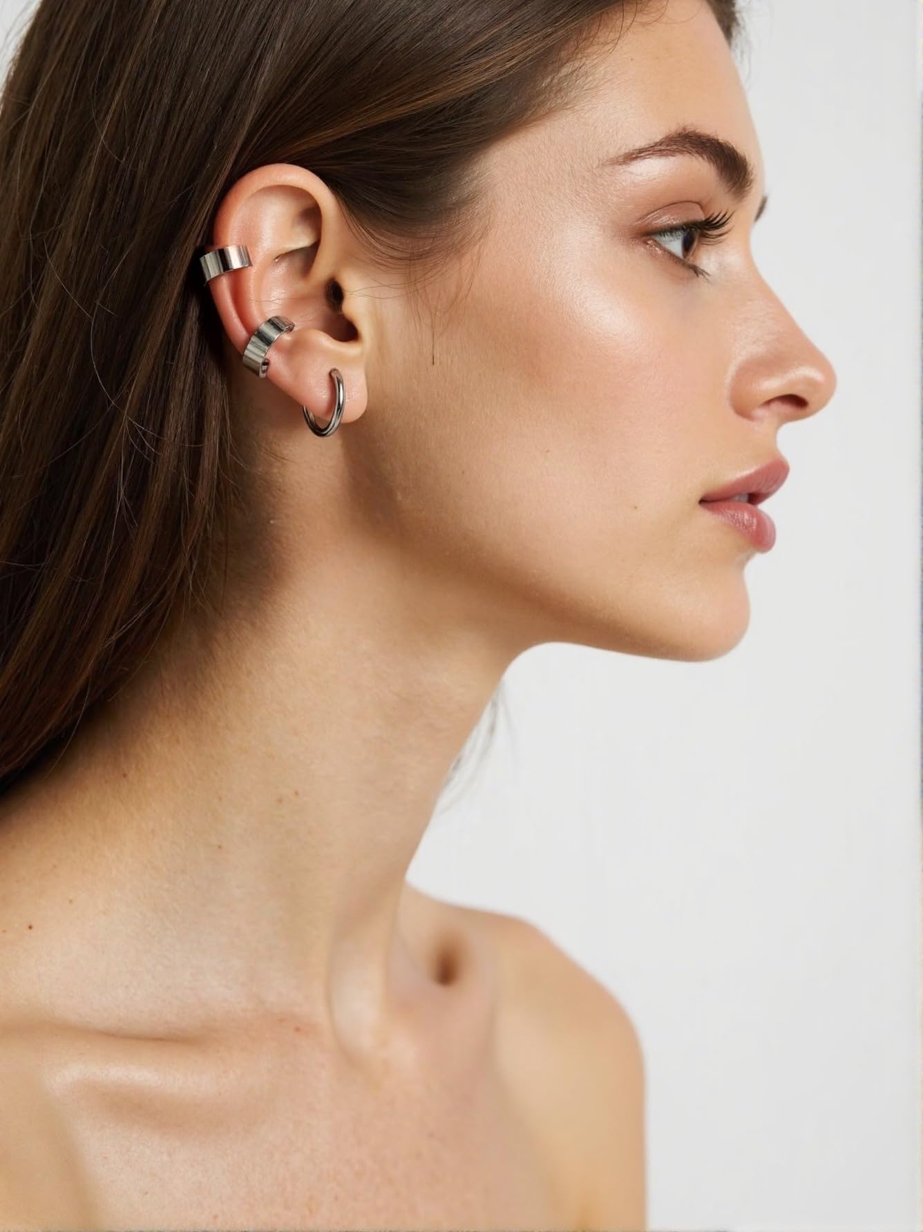 Ear Cuff Earrings for Men Punk Non piercing ear clip Hoop Earring Helix Fake Earring Jewelry