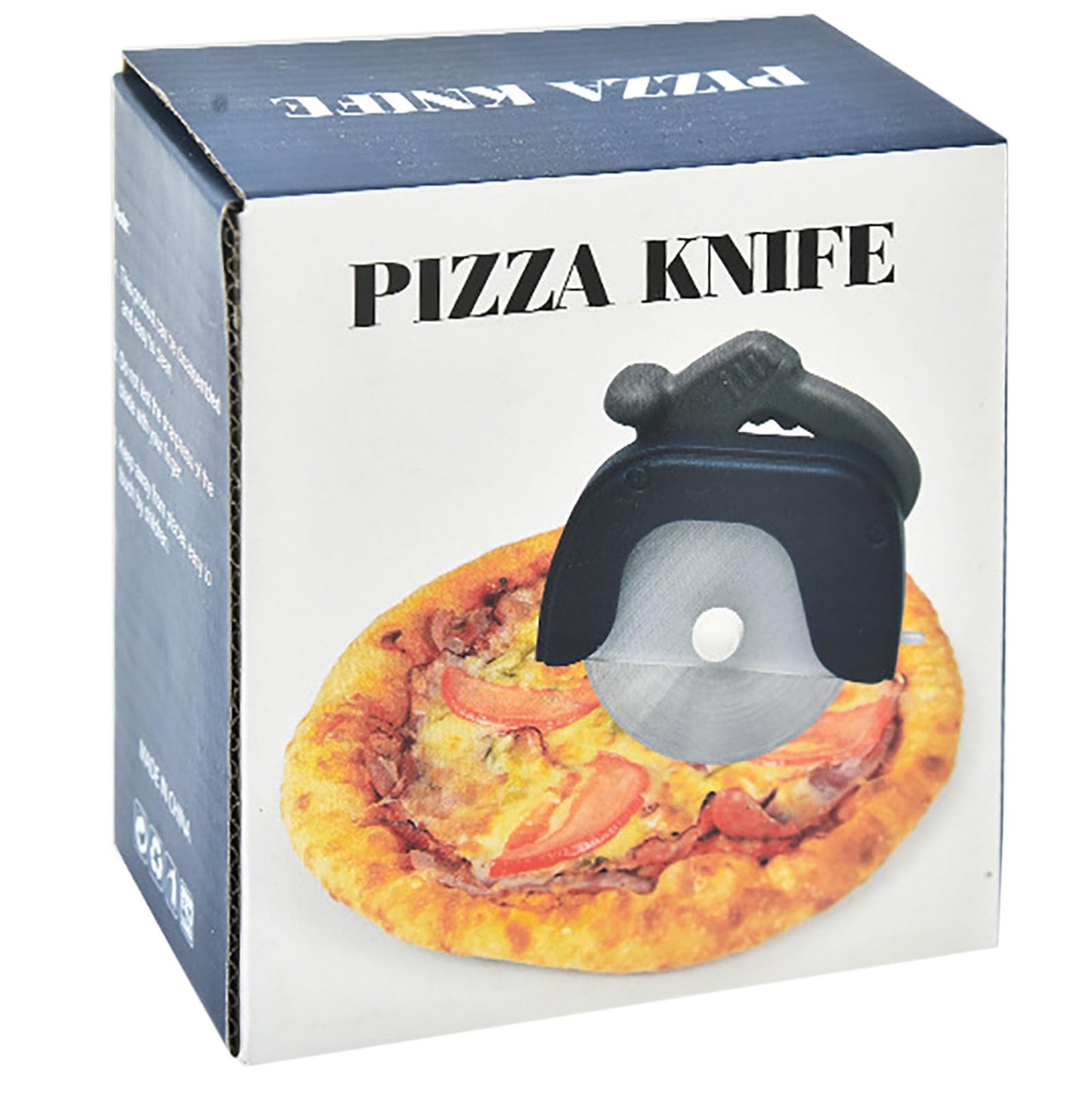 Wheel Pizza Cutter, 5 Inch Stainless Steel Round Pizza Knife Sharp Blade with Rubber Handle for Pizza Cutting (1)
