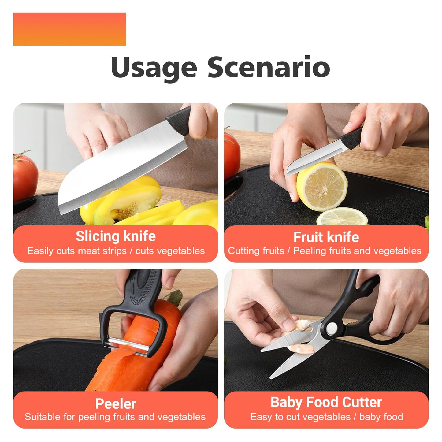 YERGOFE 5 in 1 Portable Camping Kitchen Utensil Set- Portable Cutting Board and Kitchen Utensil Set, Mini Travel Kitchen for Camping and Dorm Room, Space-Saving Cutting Board