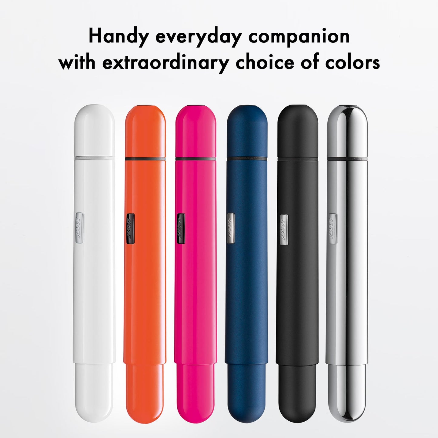 LAMY Pico 288 Small Pocket Ballpoint Pen Metal in Lacquer Finish in Laser Orange with Push Mechanism Includes Compact Refill Lamy M 22 Line Width M in Black, Pack of 1