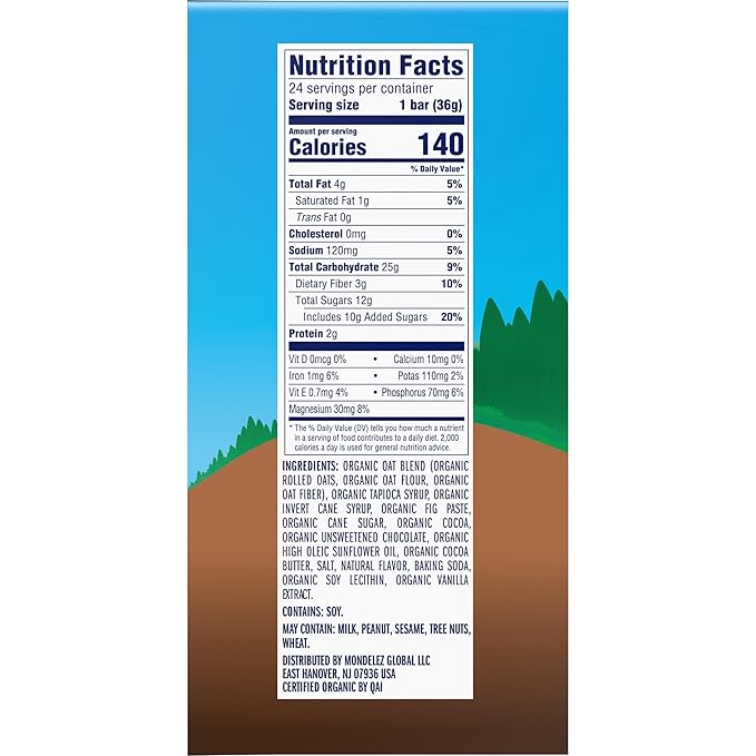 Zbar - Chocolate Brownie - Soft-Baked Energy Snack Bars - Non-GMO - 11g Whole Grains - USDA Organic Granola Bars (24 Pack)