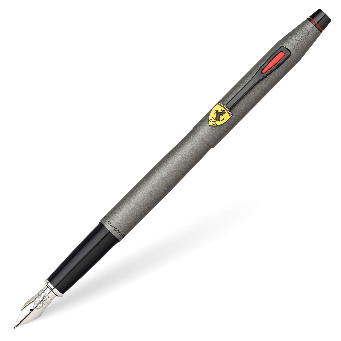 Cross Scuderia Ferrari Classic Century Fountain Pen, Fine Nib, Includes Premium Gift Box - Titanium Grey Satin Lacquer