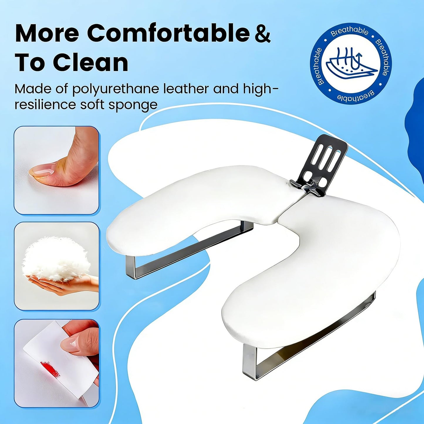 Arm Rest for Nails,U-shaped Manicure Nail Hand with phone holder Rest Pillow Cushion,Foldable PU Leather Nail Tech Arm Rest for Nails Tech,Foot Hand Rest (Beige)