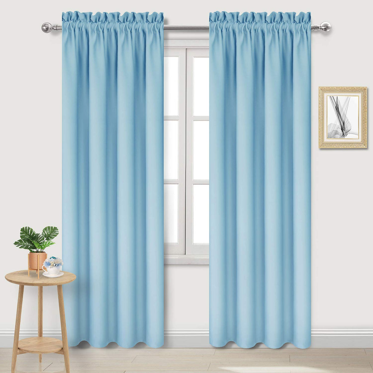 Blackout Curtains for Bedroom Living Room 42 x 84 Inch Long 2 Panels (2 Count)