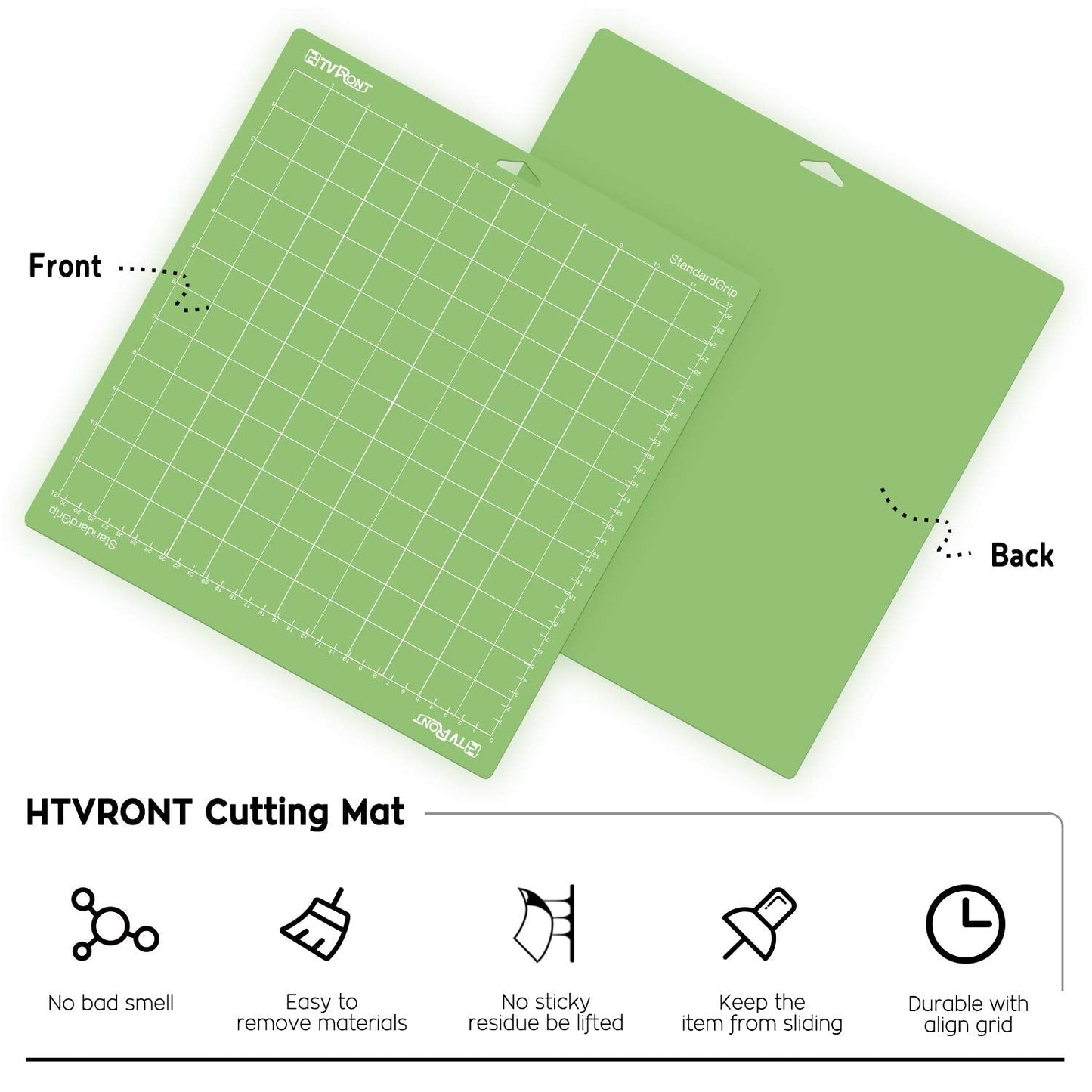 HTVRONT Cutting Mat, 6 Pcs Cutting Mat 12x12(Standard, Light, Strong, FabricGrip) Compatible with Cricut Maker 3/Maker 4/Maker/Explore 3/4/5/Air 2/One, Variety Adhesive Sticky Cutting Mats Accessories