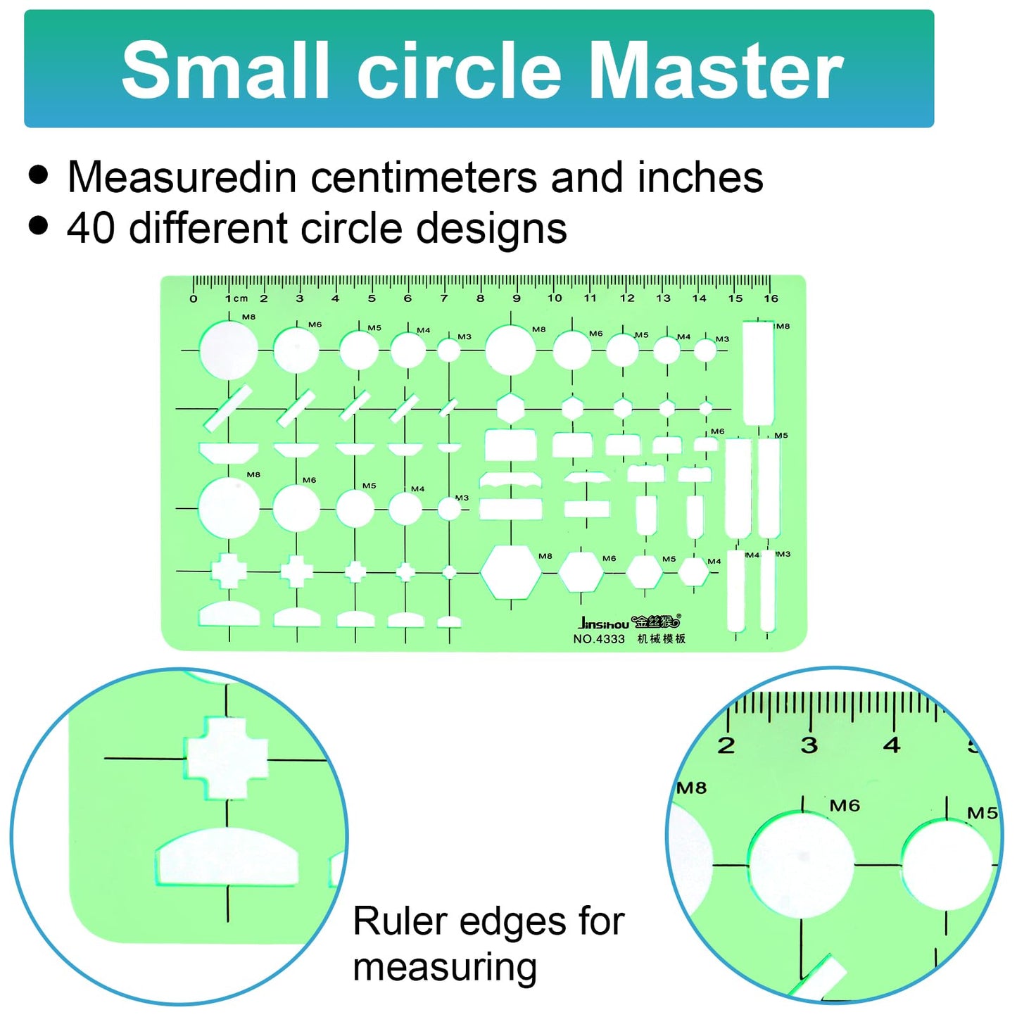 11PCS Geometric Drawings Templates, Drafting Stencils Measuring Tools, Transparent Green Plastic Ruler, for Architecture, Office, Studying, Designing