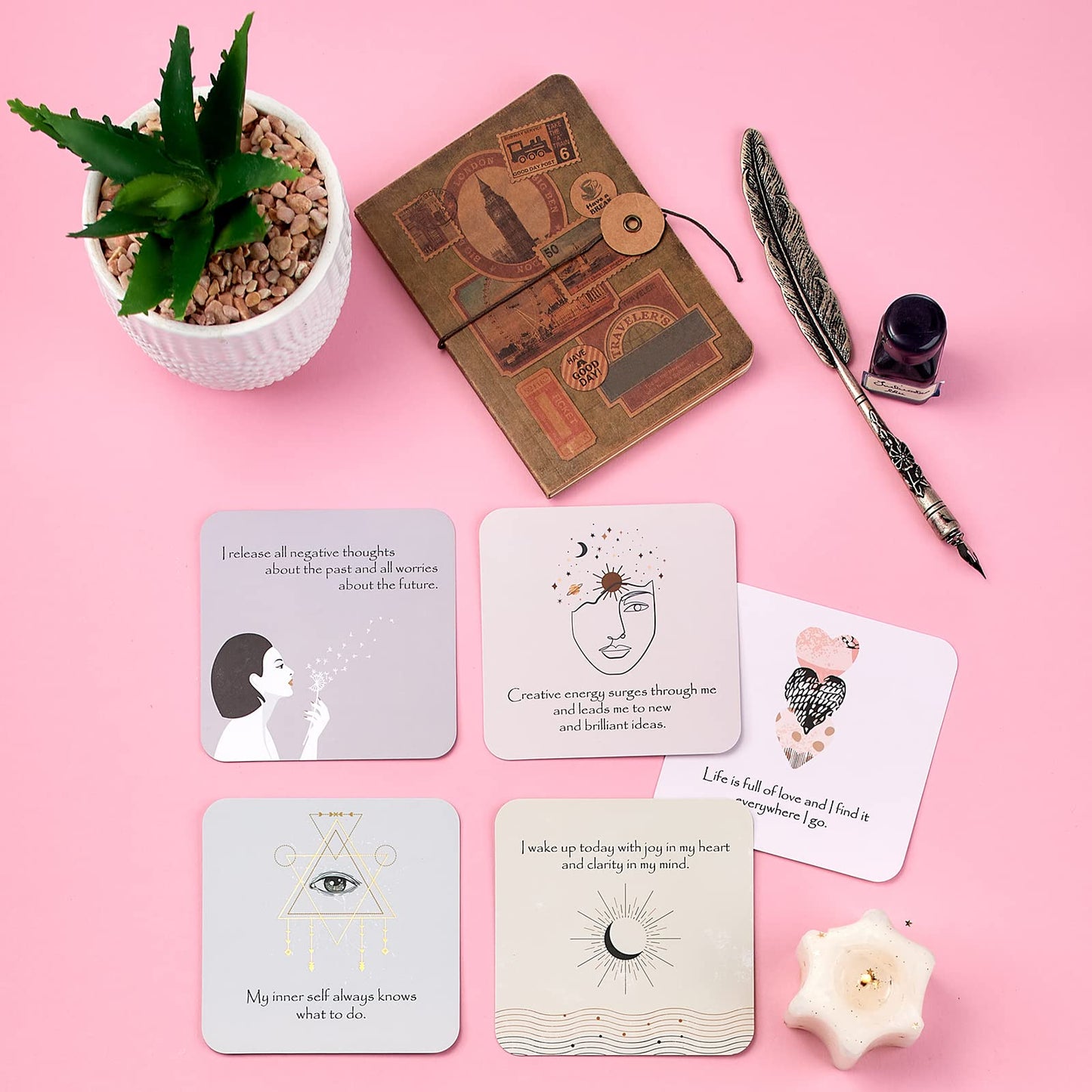 Ariond Positive Affirmations & Thought-Provoking Questions for Women | Motivational & Mindful Daily Cards