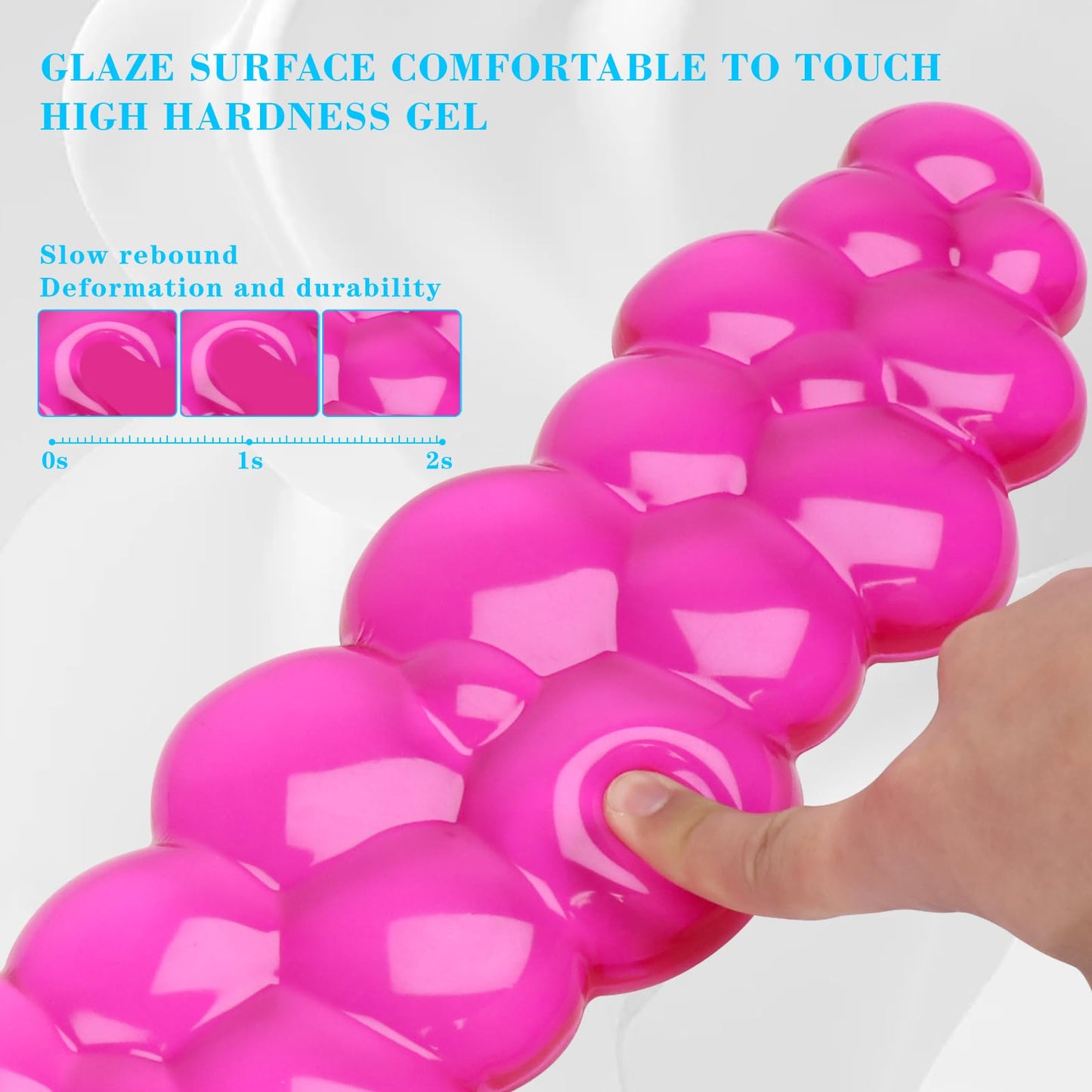 Gel Cloud Keyboard and Mouse Wrist Rest, Cute Wrist Support and Arm Support Keyboard Rest for Keyboard and Mouse Typing Pain Relief，Suitable for Office/Computer/Laptop/Gaming (Transparent Red)