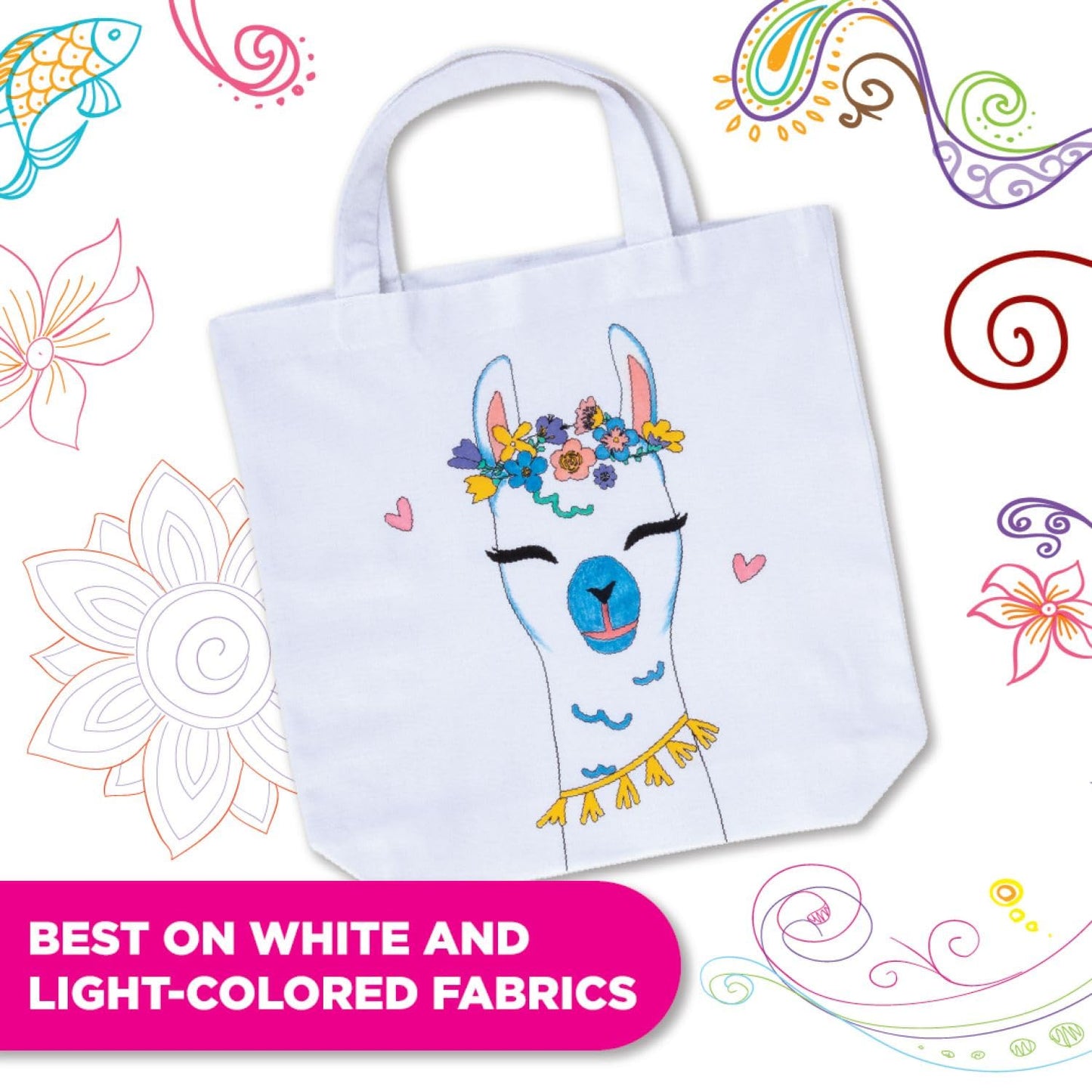 Tulip Permanent Fabric Markers Rainbow 20 Pack - Fine Tip, Minimal Bleed & Fast Drying - Premium Quality for T-shirts, Clothes, Shoes, Bags & Other Fabric Materials