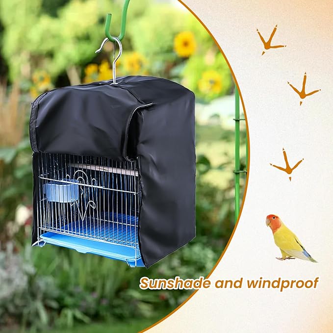 Wzttdm Bird Cage Cover for Night, Bird Cage Cover Shield, Black-Out Birdcage Cover, Good Night Windproof Light-Proof Cage Accessories for Parakeets Lovebirds Parrot (Only Covers)