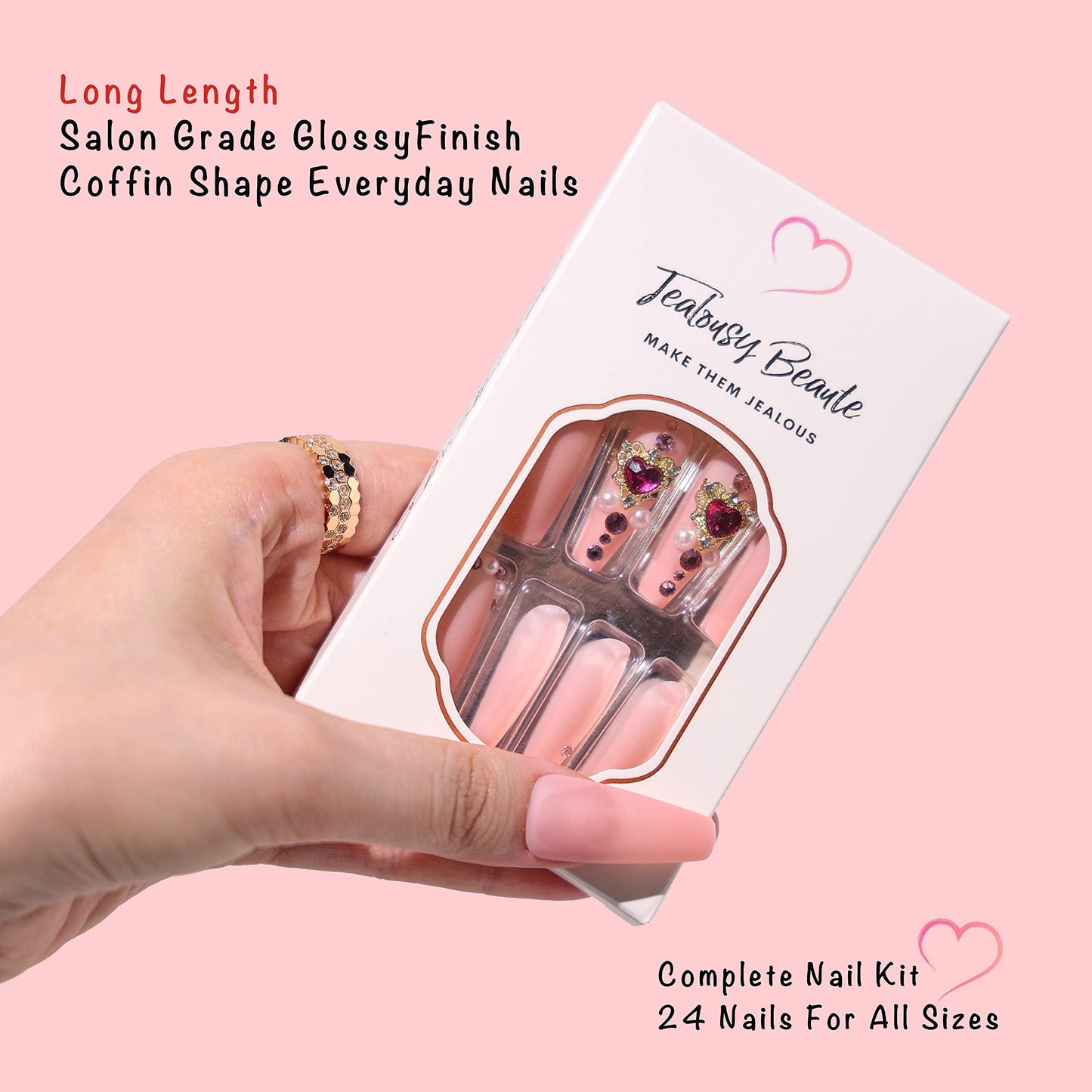 Jealousy-press on nails-easy to apply-super cute-press ons-last long-press on nails short-press on nails long-press on nails coffin-fake nail-press on nails medium length-acrylic press on nails coffin