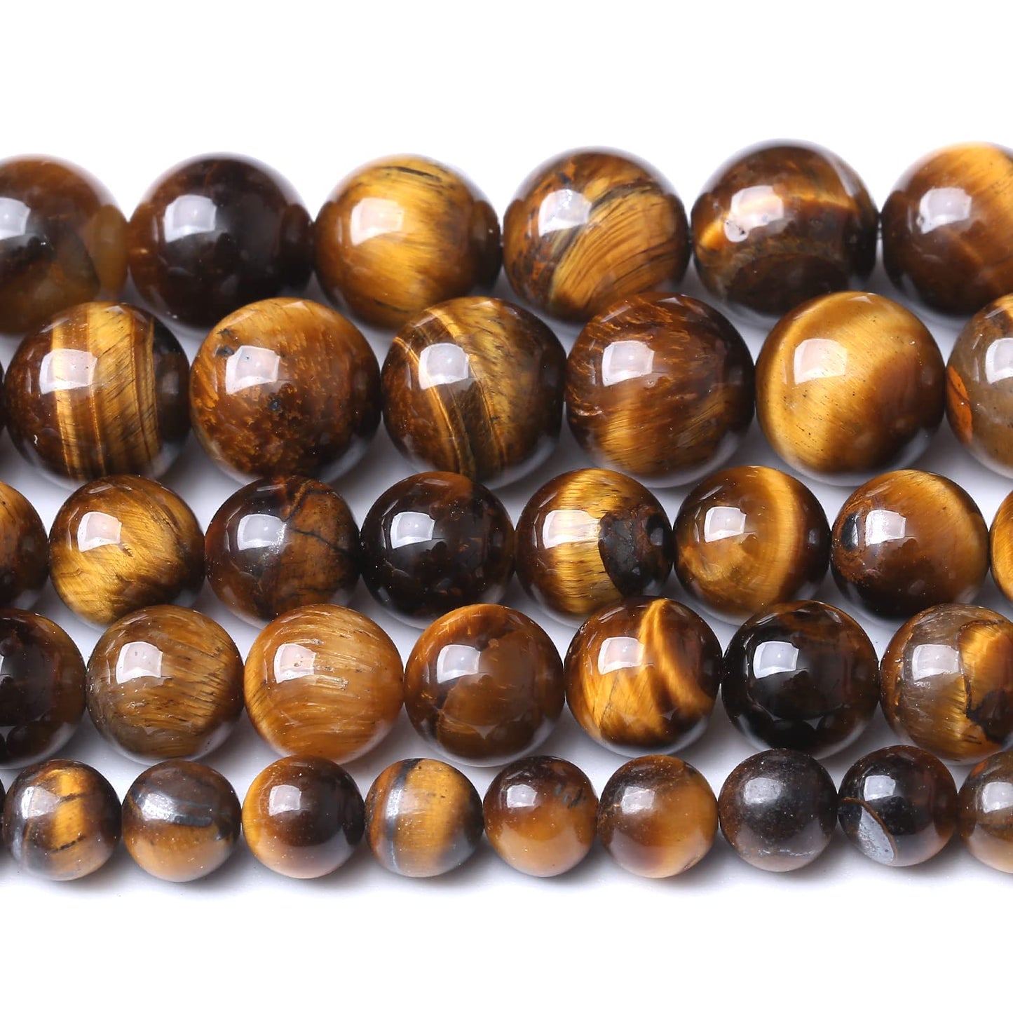 4mm 90pcs AAA Yellow Tiger Eye Gemstone Beads Natural Round Loose Crystal Energy Stone Healing Power for Jewelry Making 1 Strand 15" (4mm, Yellow Tiger Eye Stone)