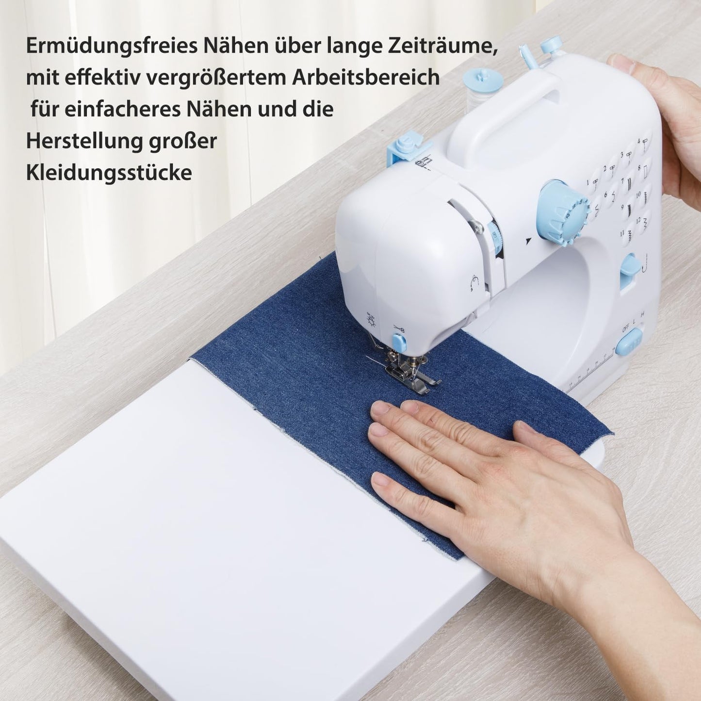 Sewing Machine for Beginners with Extension Table Mini Sewing Machines Kit Supplies 12 Built-in Stitches with Needles Assorted Thread Kit Starter Kit Easiest for Adult and Kids Ages 8-12 Easy Sewing