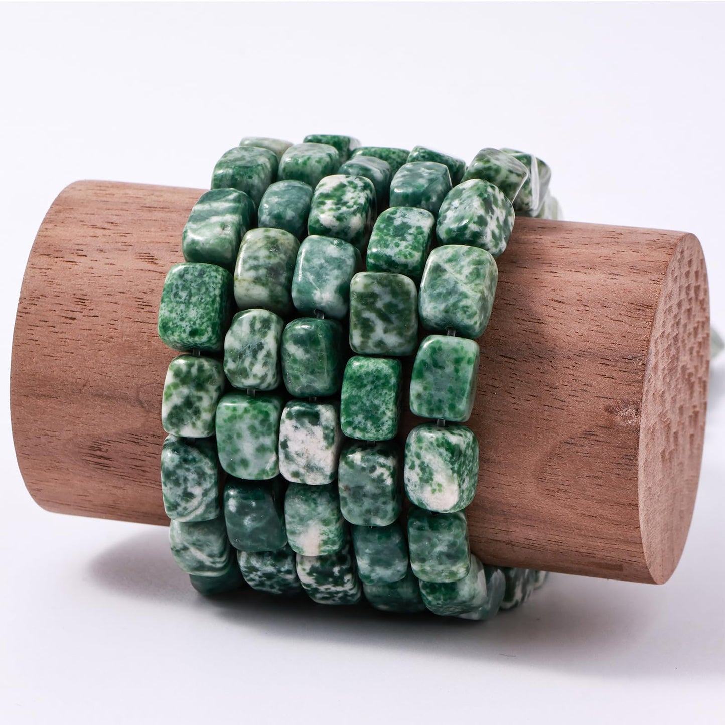 Natural Large African Jade Cube Stone Beads 8x11mm 38cm/str Loose Semi Gemstone Stone Square Beads for Making Bracelets Necklace
