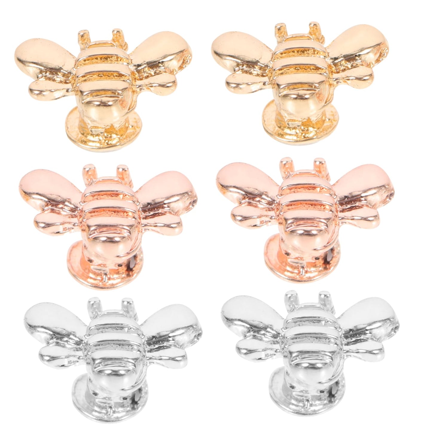 Angoily Watchband Bee Charm Set 6Pcs Watch Strap Decorative Nails Bee Shaped Charms for Watch Band Accessories Women Girls