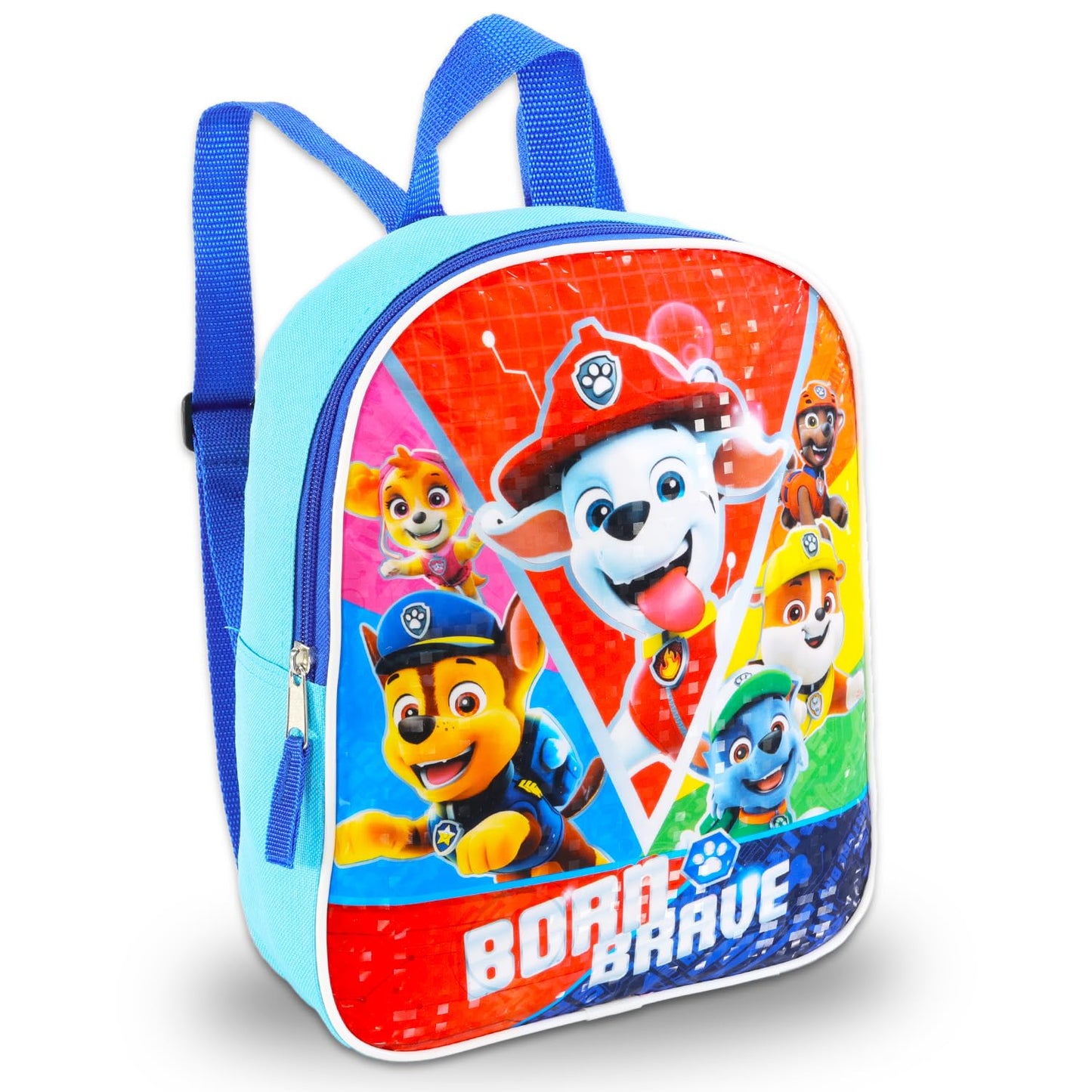 Paw Patrol Mini Backpack Set - 4 Pc Bundle of 11" Chase, Marshall and Rubble Bag, Water Bottle and More School Supplies for Kids