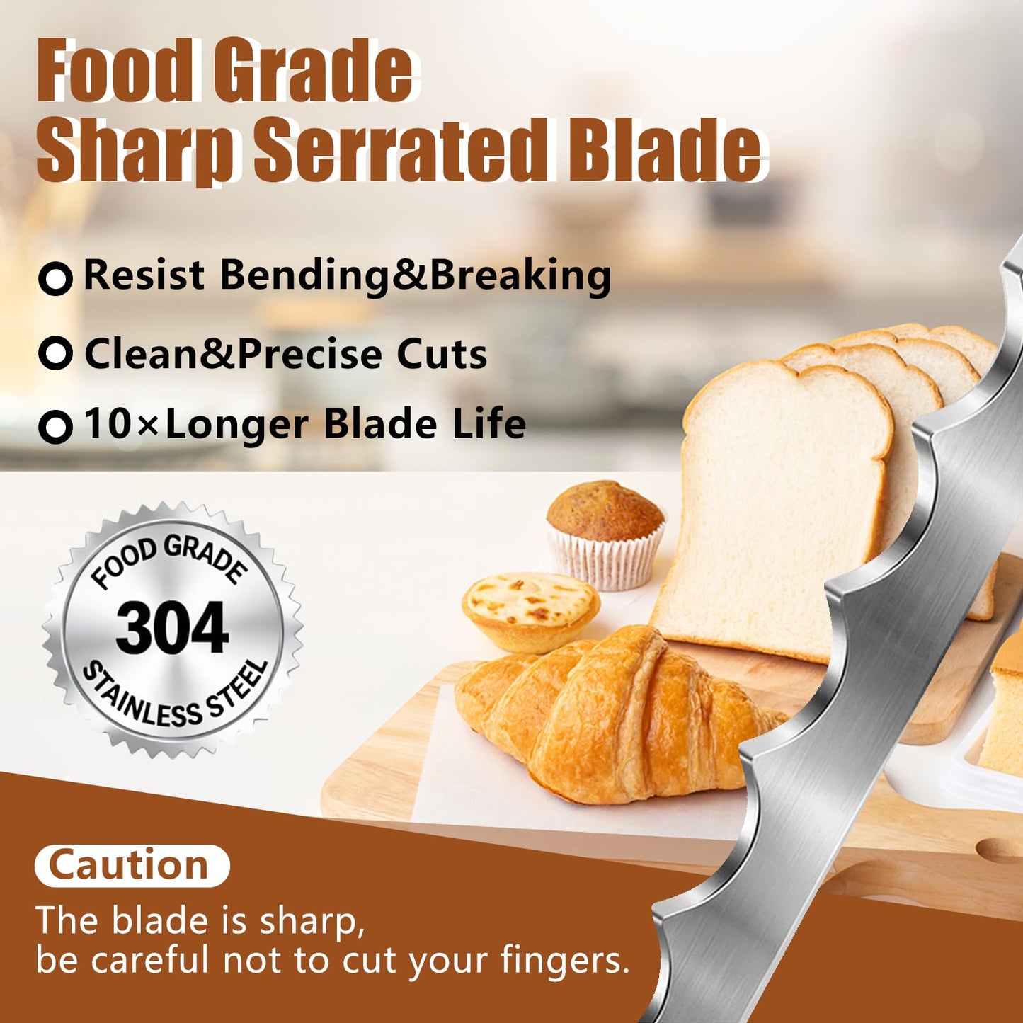 Adjustable Bread Slicer for Homemade Bread,Precision Adjustable Bread Knife With Slicing Guide, Metal Bow Frame,Sourdough Bread Knife Slicer for Homemade Bread, Sourdough, Bread Loaf,Bagels, Loaves