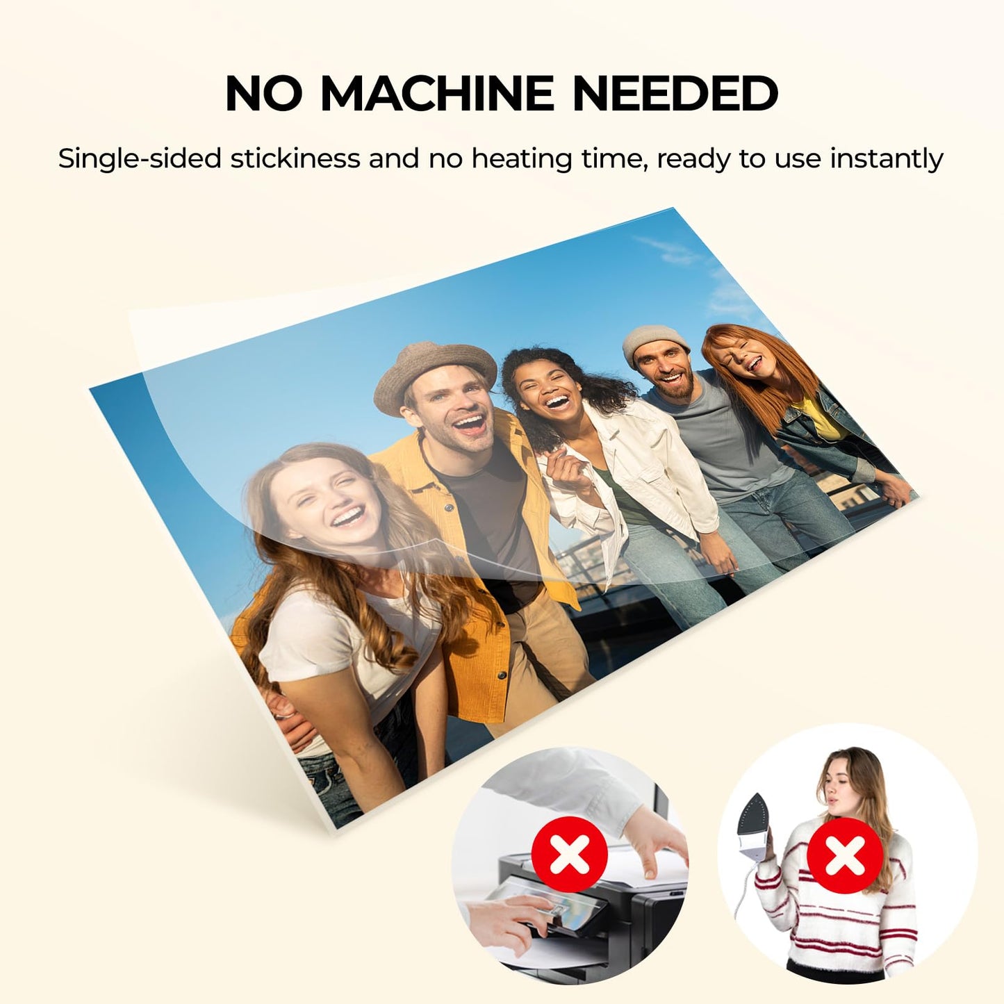 HTVRONT Self Adhesive Laminating Sheets - 50 Sheets, 4mil, 9 x 12 Inches Self Laminating Sheets, No Machine Needed Clear Laminating Sheets for Protecting Documents Photos Menus Stickers Book Cover