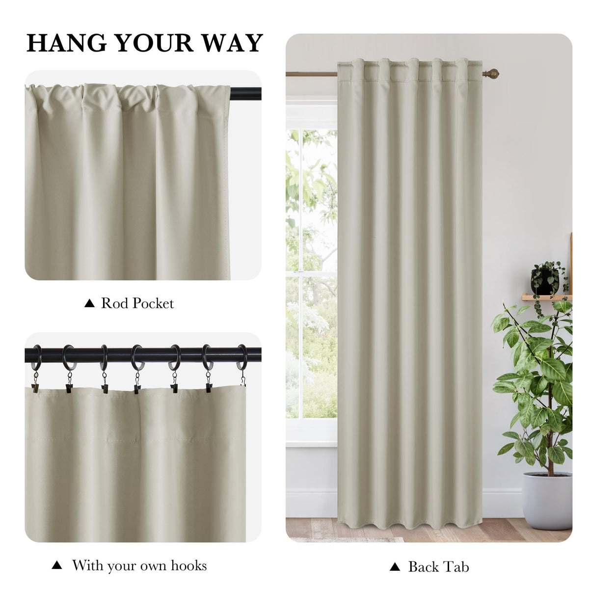 100% Blackout RV Camper Curtains (2 Count)