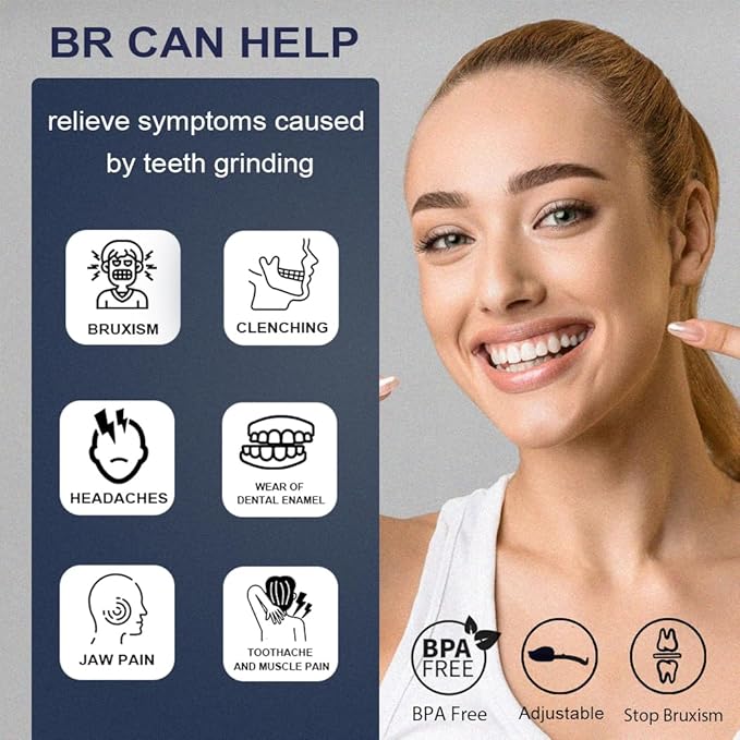 KOHEEL BR-PRO Adjustable Mouth Guard for Teeth Grinding and Clenching, No Boiling Night Guard, Stop Bruxism Dental Guard (4 Count)
