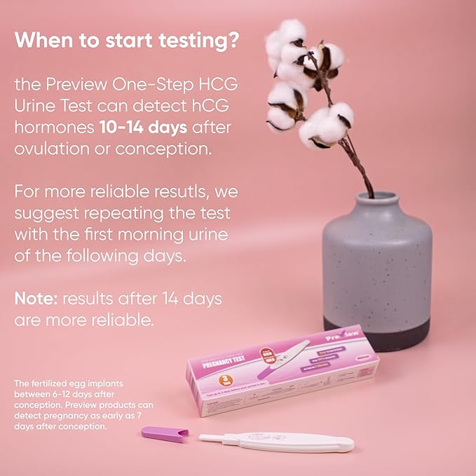 Preview Pregnancy Test Midstream Early Result 6 Pack - Extra Sensitive HCG Urine Test 10 MIU