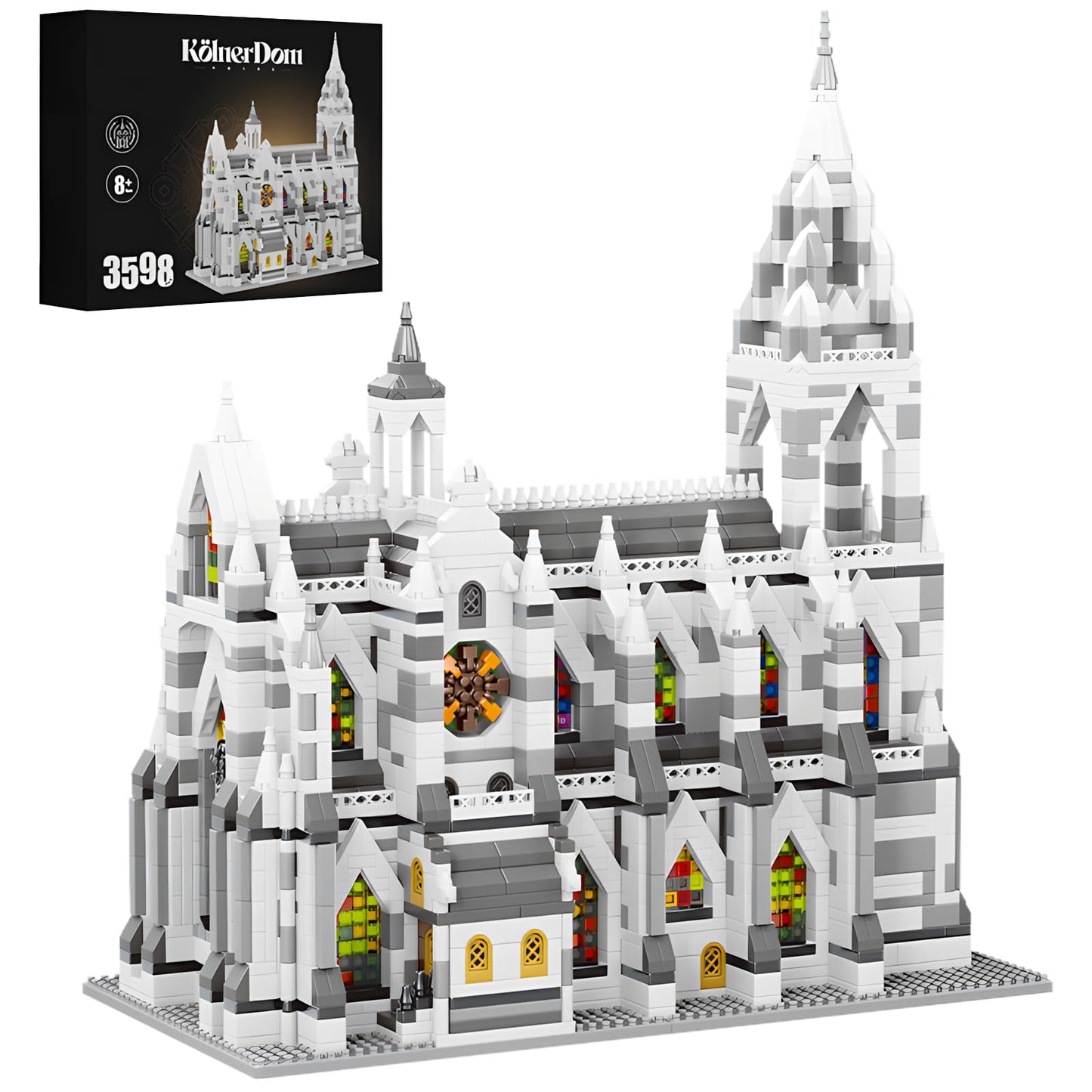 YCJZXMS Miniature Building Blocks Cologne Cathedral Model Set (3598 Pieces) - Building Toys, Suitable for Children and Adults as Gifts