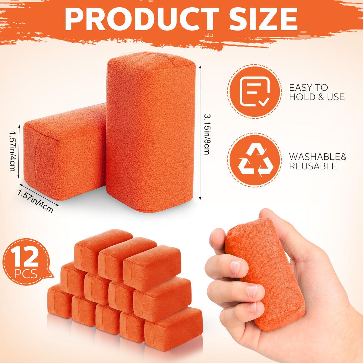 12 Pack Microfiber Applicator Pads Suede Car Detailing Sponge Ceramic Coating Applicator Pads Coating Sponge for Cars Graphene Metal Plastic Trim Ceramic Spray Applying Wax (12 Count)