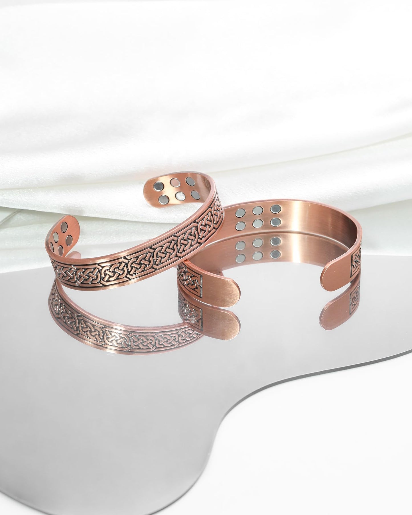 Jecanori Copper Bracelet for Men, 18X Strength Mens Magnetic Copper Bracelets with 3,800 Gauss Magnets