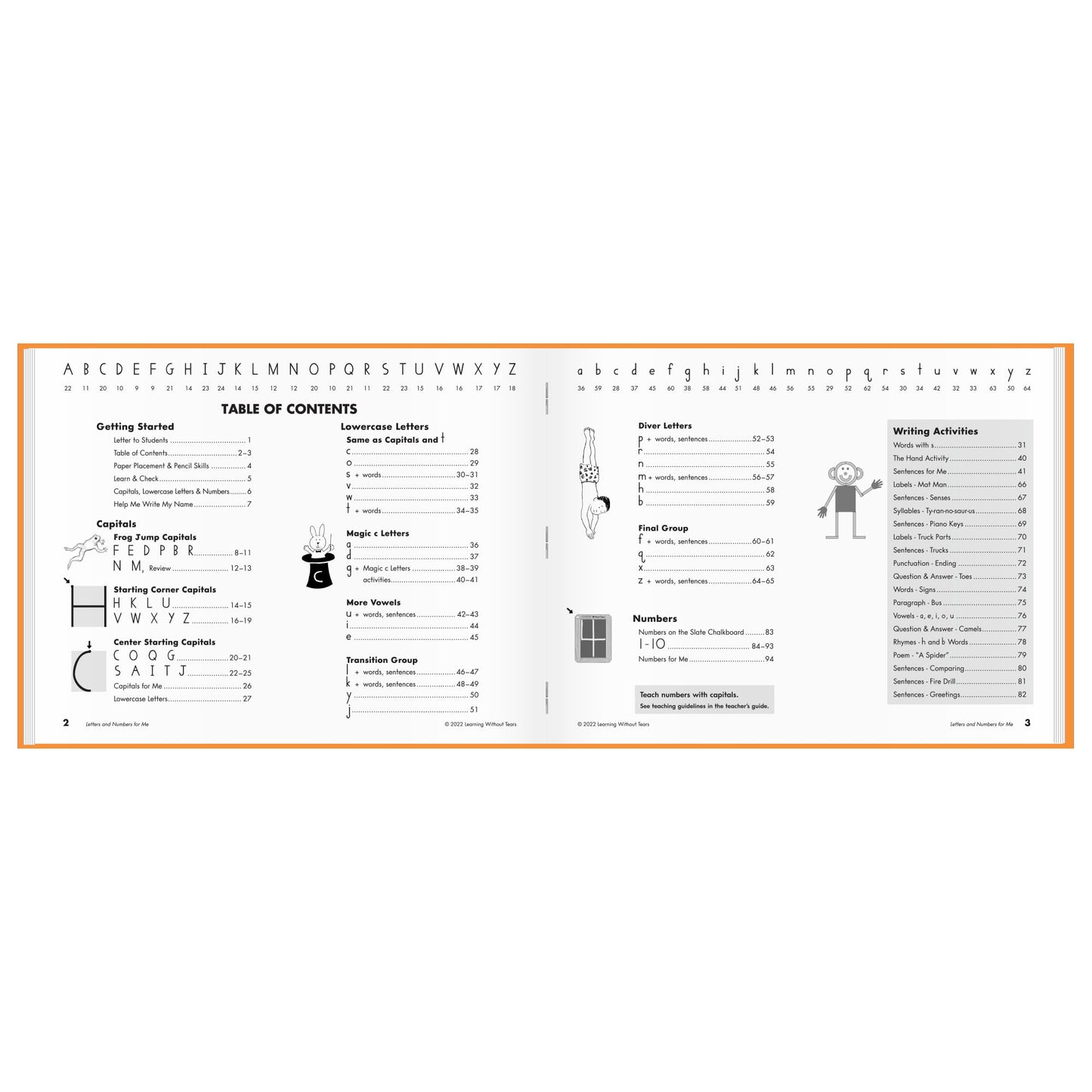 Learning Without Tears, Letters and Numbers for Me, Student Workbook, Age 5+, Kindergarten, Handwriting Practice, Writing Book, School & Home, Language Arts, Tutoring
