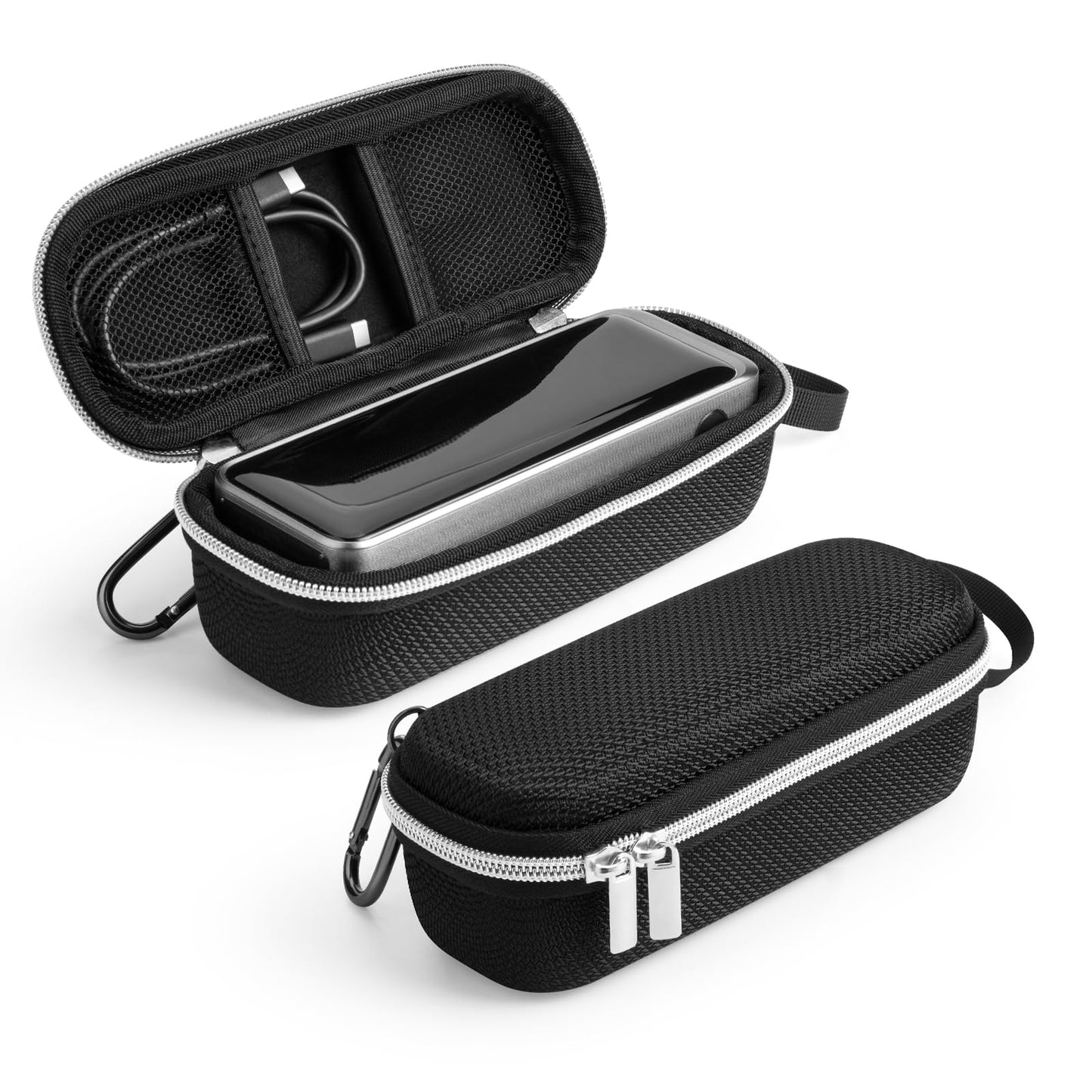 CaSZLUTION Hard EVA Protective Case for Anker Prime 250W Power Bank 27650mAh Portable Charger - Shockproof Travel Storage with Hand Strap & Carabiner Clip (Black Case Only)