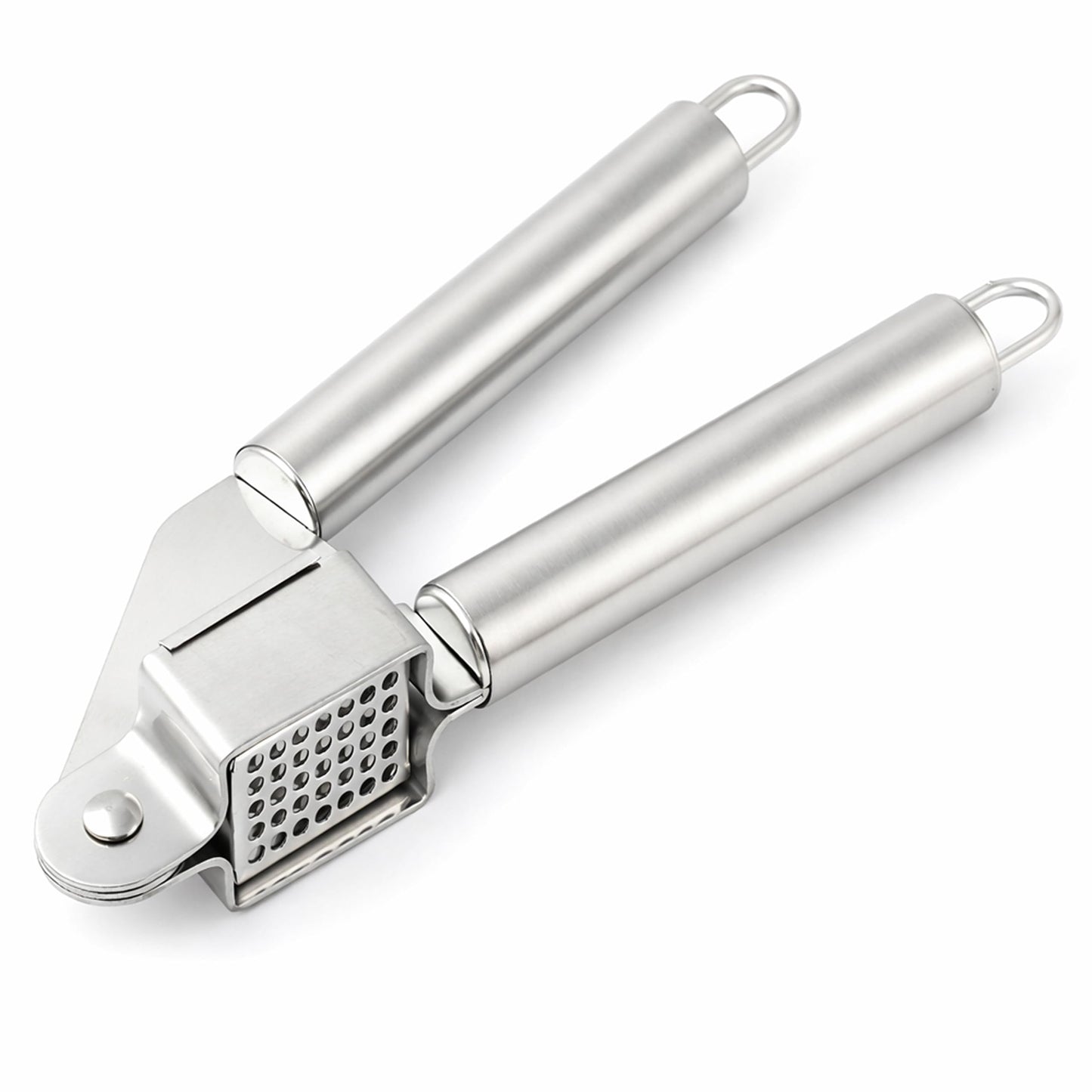 Garlic Press Stainless Steel Heavy Duty | Ergonomic Easy-Press Garlic Mincer for Arthritis & Weak Hands | Easy to Clean, Dishwasher Safe Manual Garlic Crusher for Home Kitchen