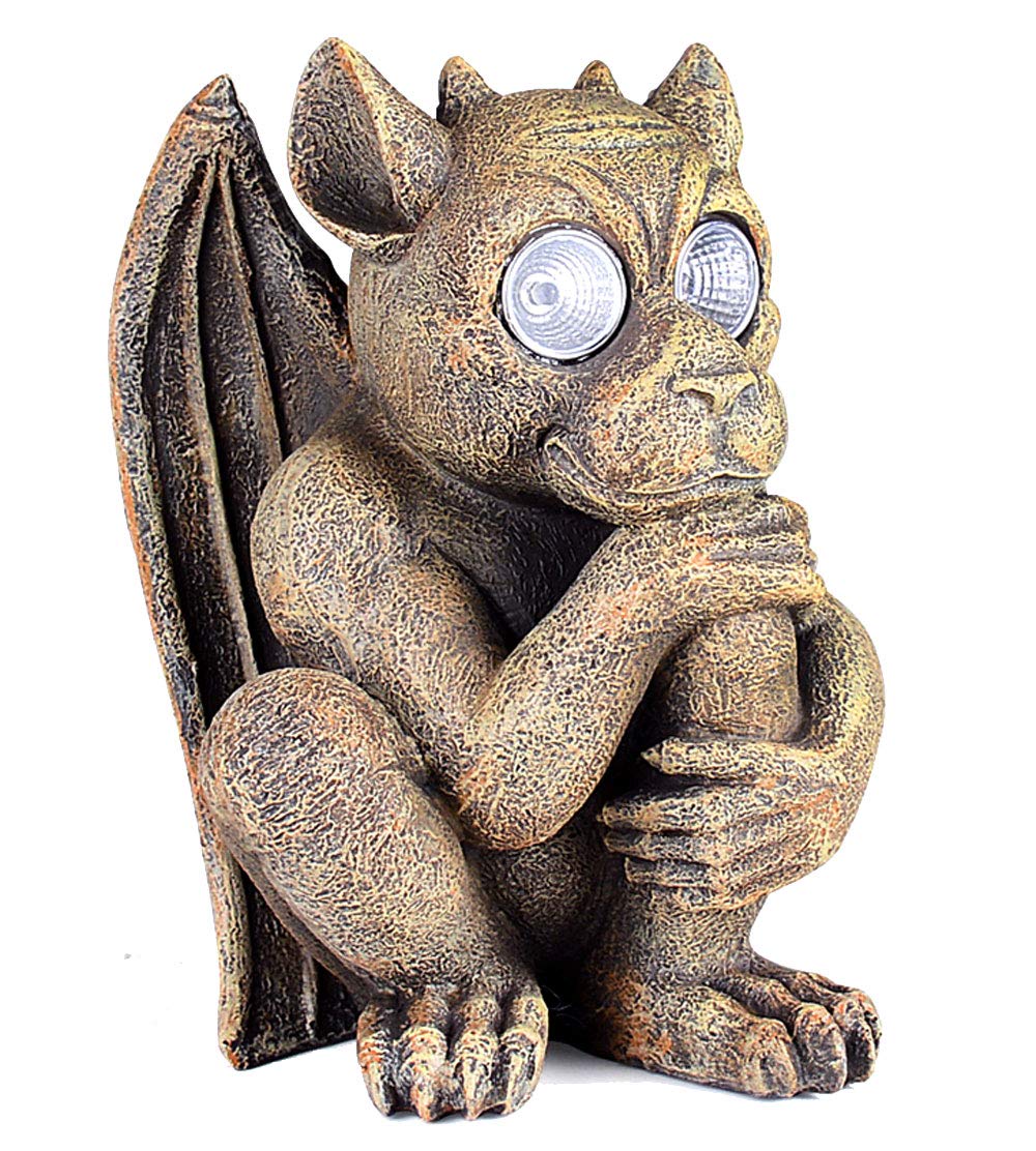 Bo-Toys Solar Powered Gargoyle Outdoor LED Garden Light Decor