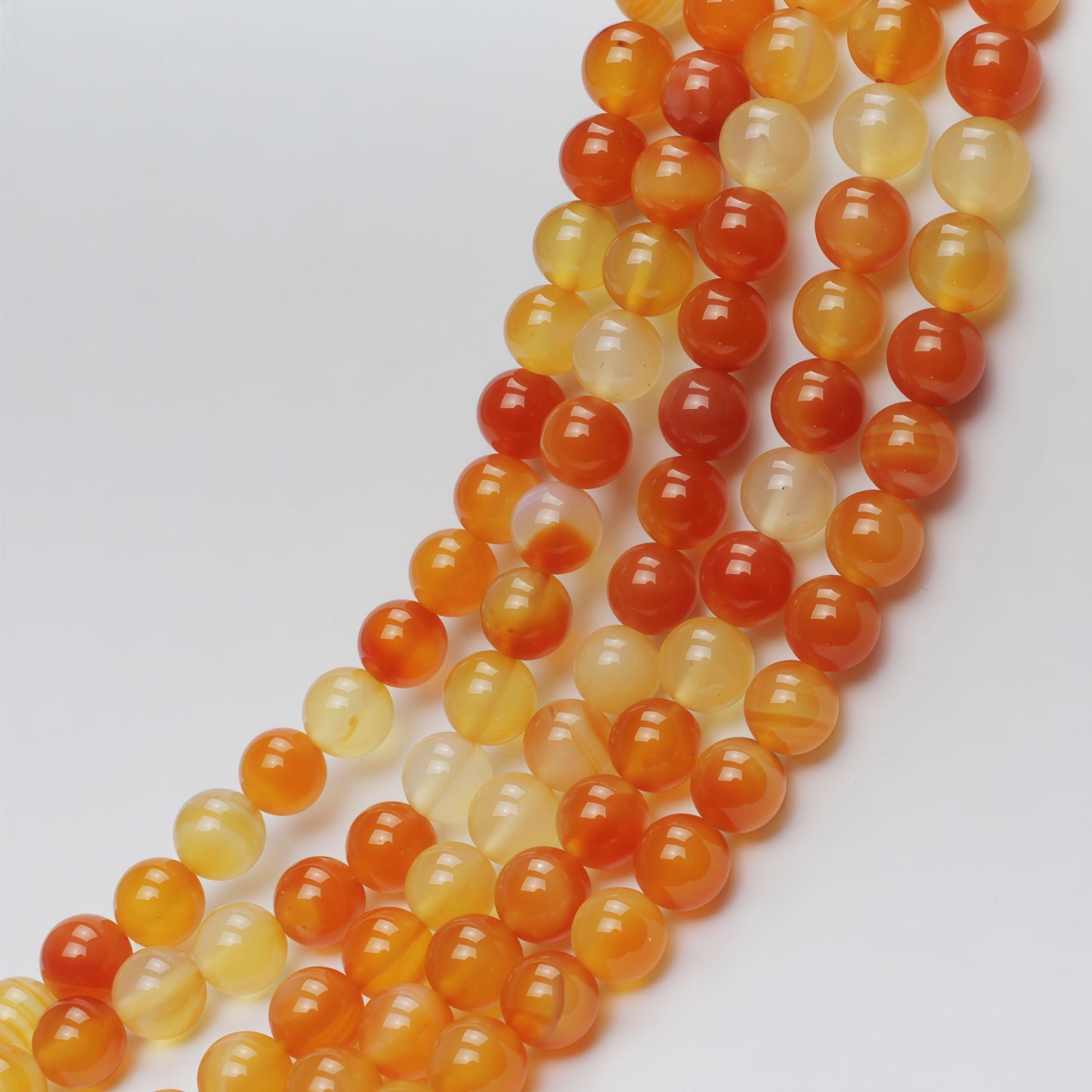 MJDCB 7A Round Natural Red Carnelian Gemstone Beads Stone Loose Beads for Necklace Bracelet Charms Jewelry Making 15" (6mm)