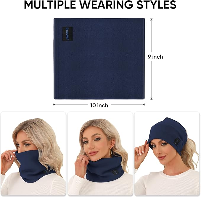 TICONN Neck Gaiter Face Cover Scarf, Breathable Sun & Wind-proof for Skiing Fishing Hiking Cycling