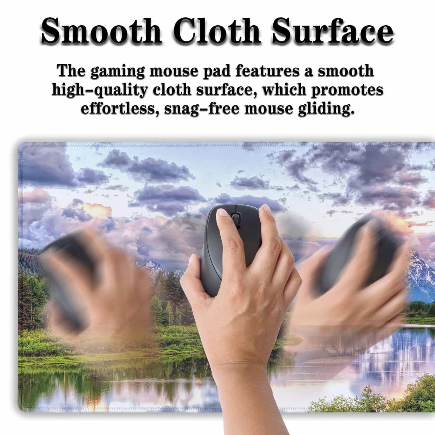 Samgula Gaming Mouse Pad Green Computer Pad, Large Mousepads Desktop Mats, Mouse Pad Big Waterproof Non-Slip Rubber Base, 35.4 X 15.7 inch for Work/Game/Office Oxbow Bend Grand Teton National Park
