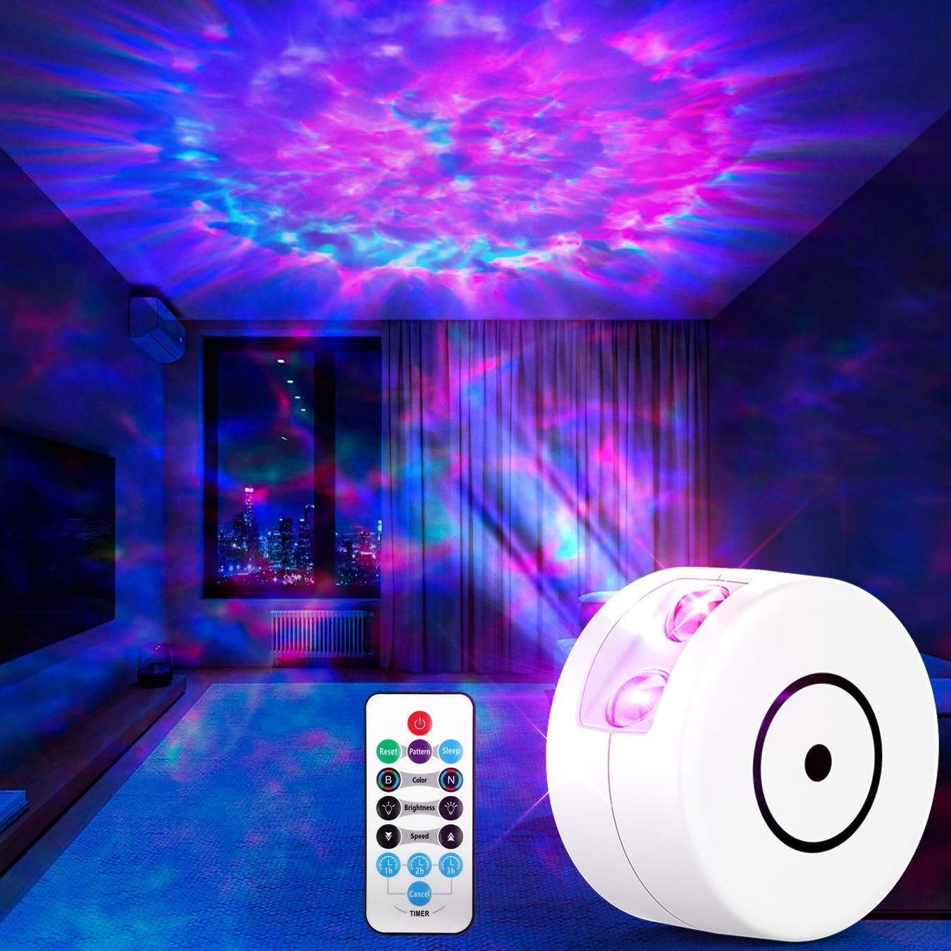 Pedica Galaxy Projector for Bedroom, Night Light with Remote Control and Timer, Galaxy Light Projector, Home Decor, Gifts for Adults, Teens, Christmas, Birthday