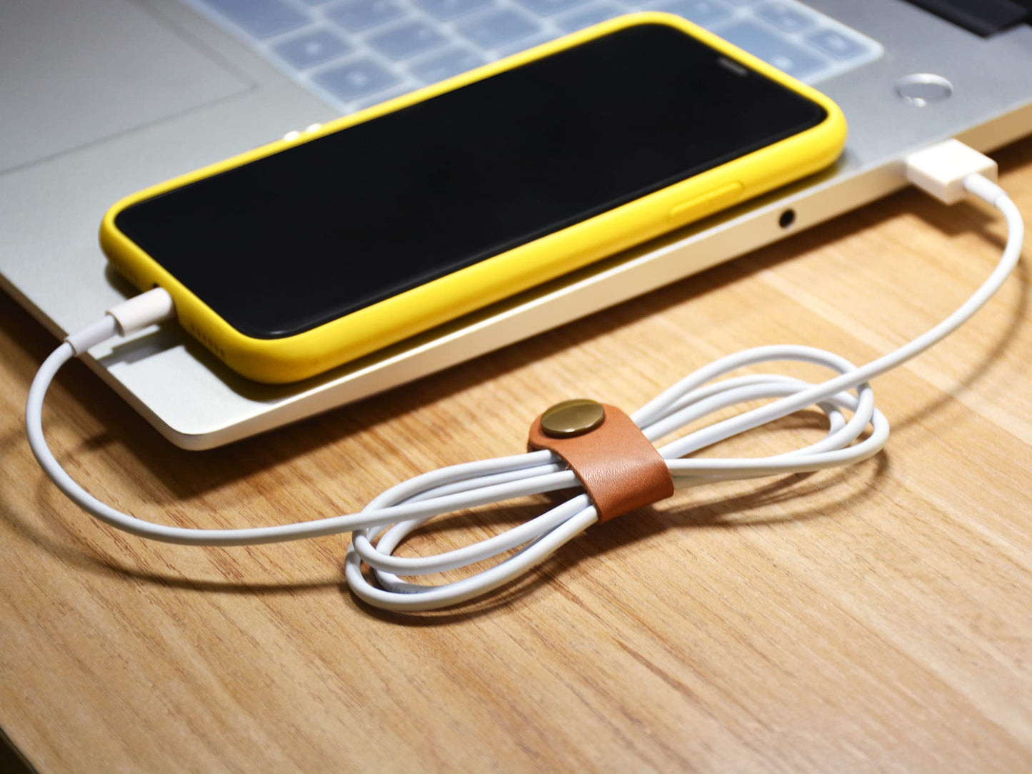 CAILLU Cord Organizer,Cord Keeper,Cable Organizer USB Holder,Cable Management,Cable Straps,Earbud case,wrap Headset Winder,Phone Earphone Clips Ties (Dark green Cord Organizer)