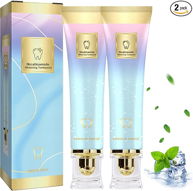 2PCS Niacinamide Whitening Toothpaste, Niacinamide Toothpaste, Whitening Teeth, Fresh Breath, Remove Tooth Stains