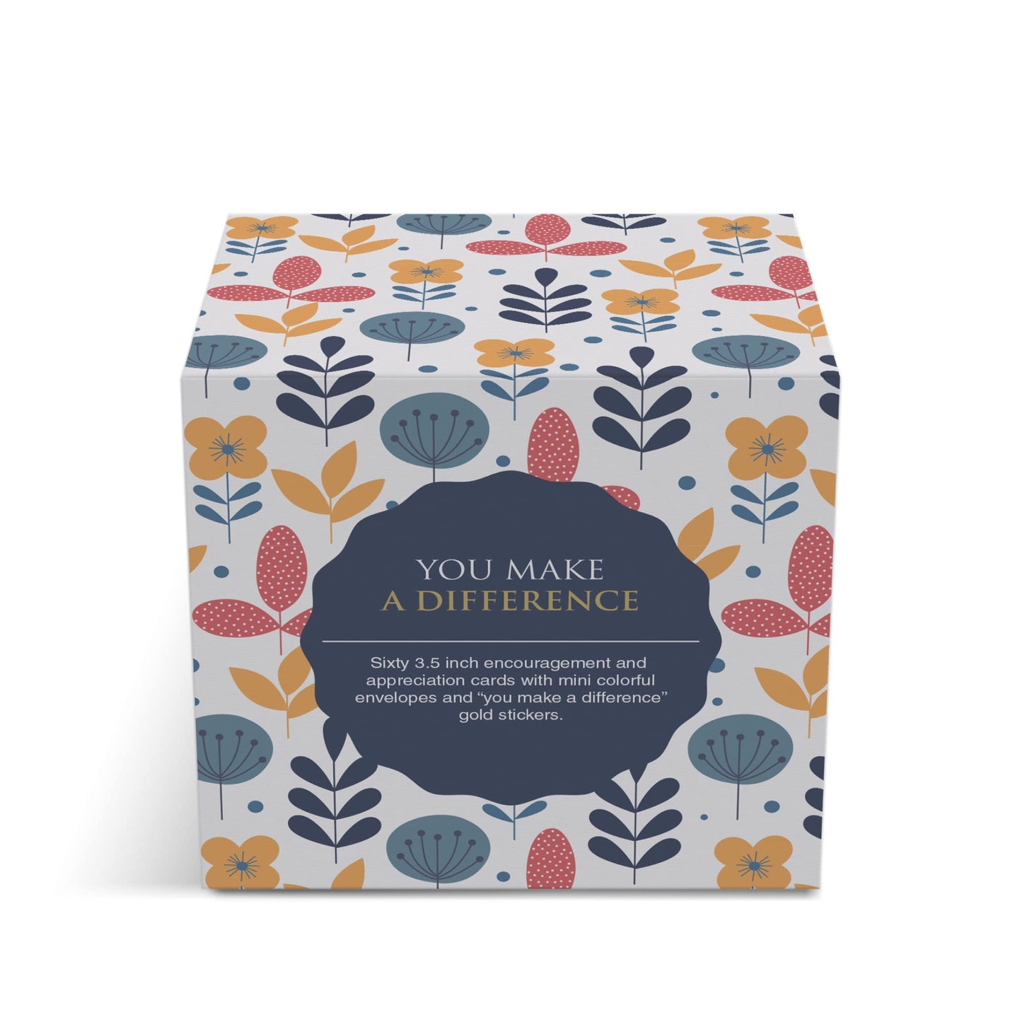 Dessie 60 You Make a Difference Inspirational Cards with Envelopes & Matching Seals. 60 Post-it Note Size Motivational and Encouragement Cards with Positive Affirmations. Great Thoughtful Gifts.