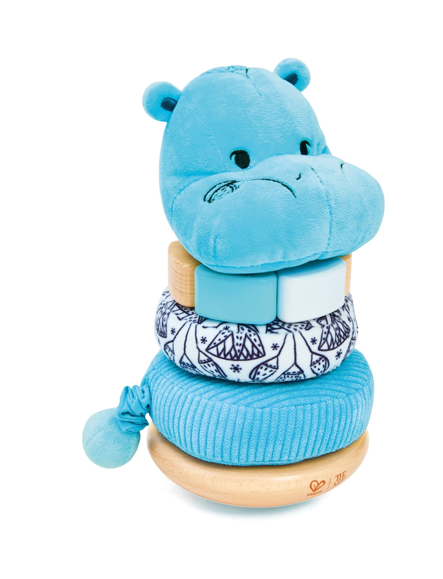 Hape x The Met William the Hippo Baby Stacker – Art-Inspired Stacking Toy for Ages 10-24M – Develops Fine Motor Skills, Colors & Shapes