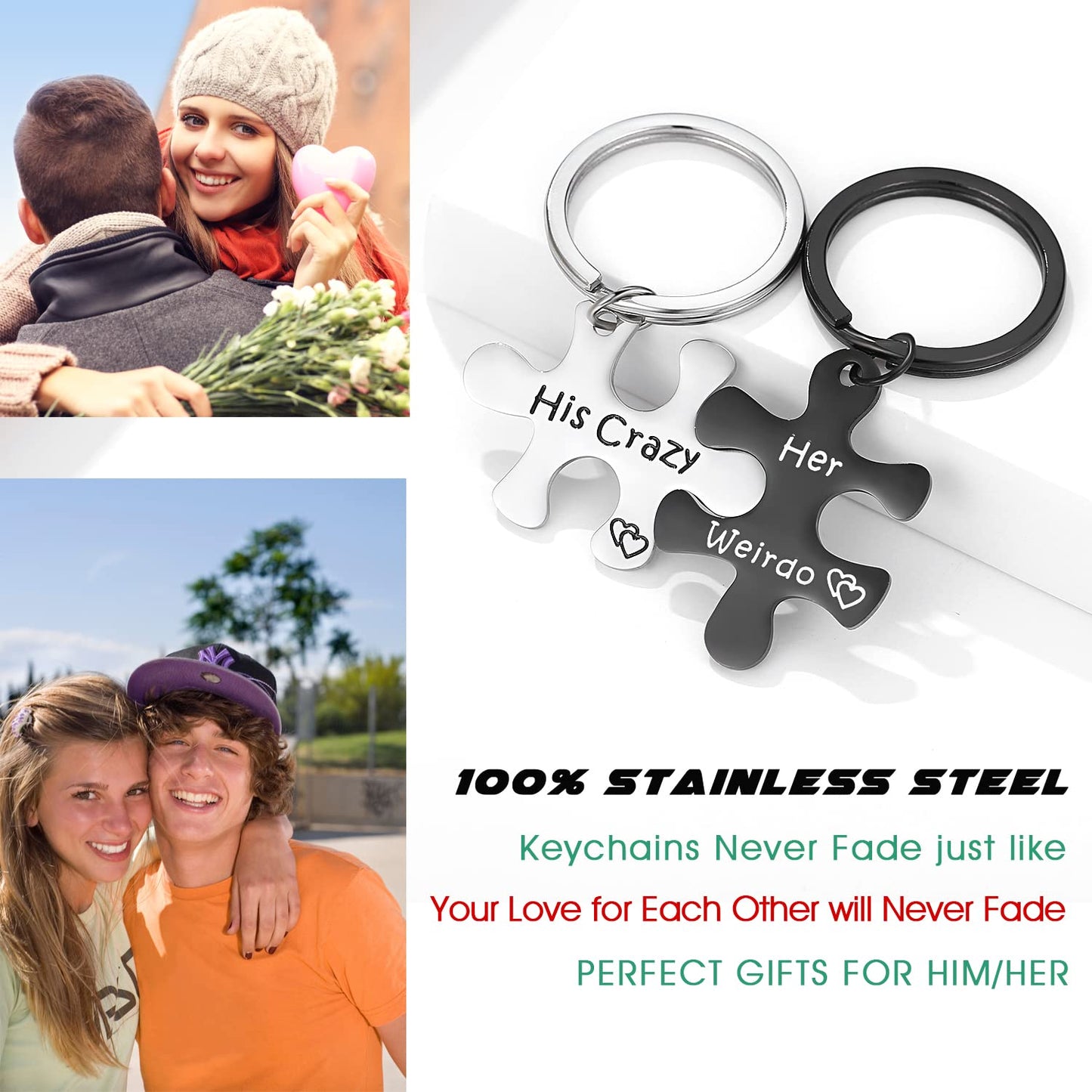 THEMEROL Gifts for Him Her Couples Boyfriend Girlfriend Teenage Men Matching Keychains Jewelry Birthday Husband Wife Anniversary Fathers Graduation Christmas Stocking Stuffers Valentines Day Easter