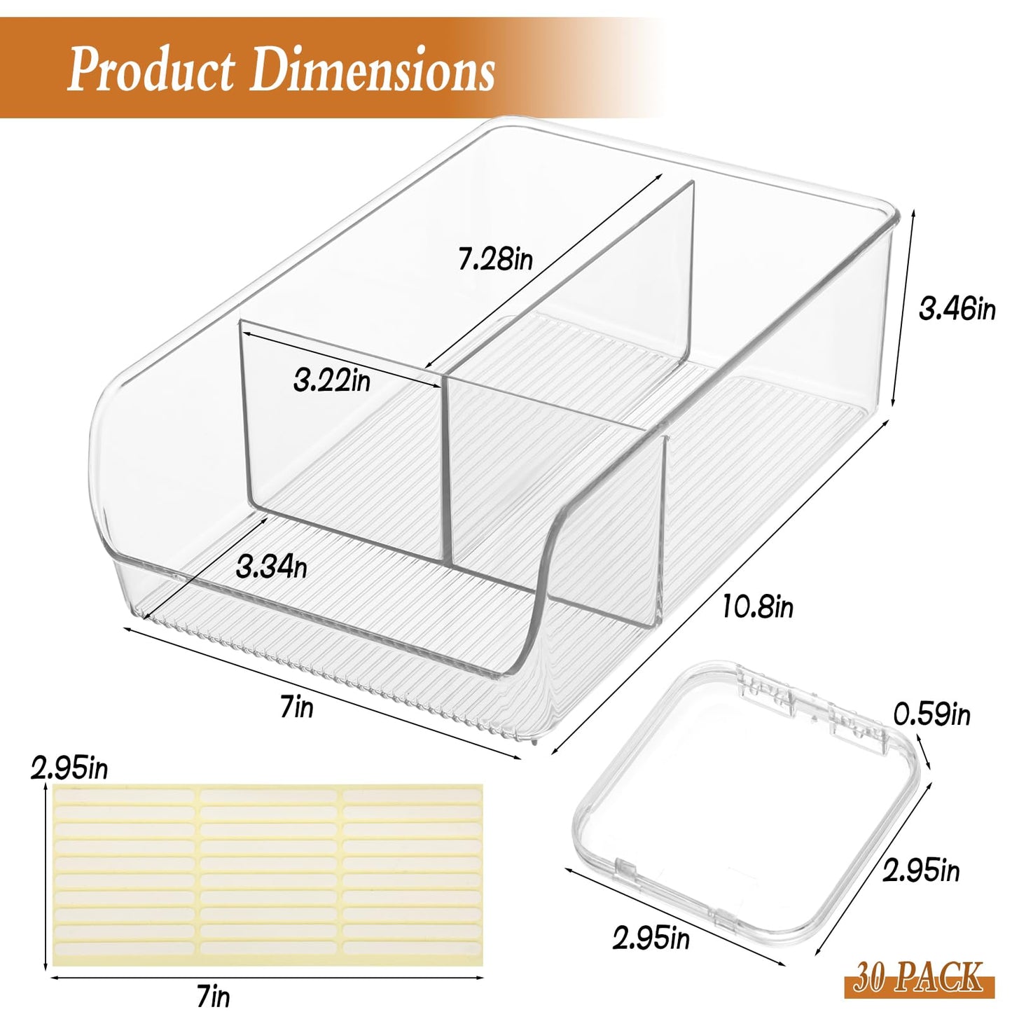 Wopgrty 30 Pcs Press On Nail Storage Box, Acrylic Display Case, Packaging Box for Nail Art, Large Stackable, All-In-One Box, 120 Pcs Double Sided Adhesive Nail Display Tape