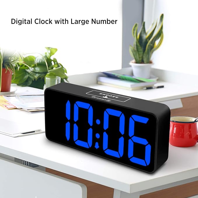 DreamSky Large Digital Alarm Clock Big Number for Seniors/Visually Impaired