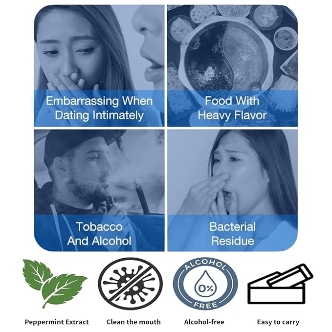 3PCS Oral Breath Spray, Natural Fresh Fruit Breath Freshener Spray Bad Breath Treatment for Adults, Portable Mint Dry Mouth Spray Freshener for Bad Breath Oral Odor Care, 0.68 fl.oz/Bottle