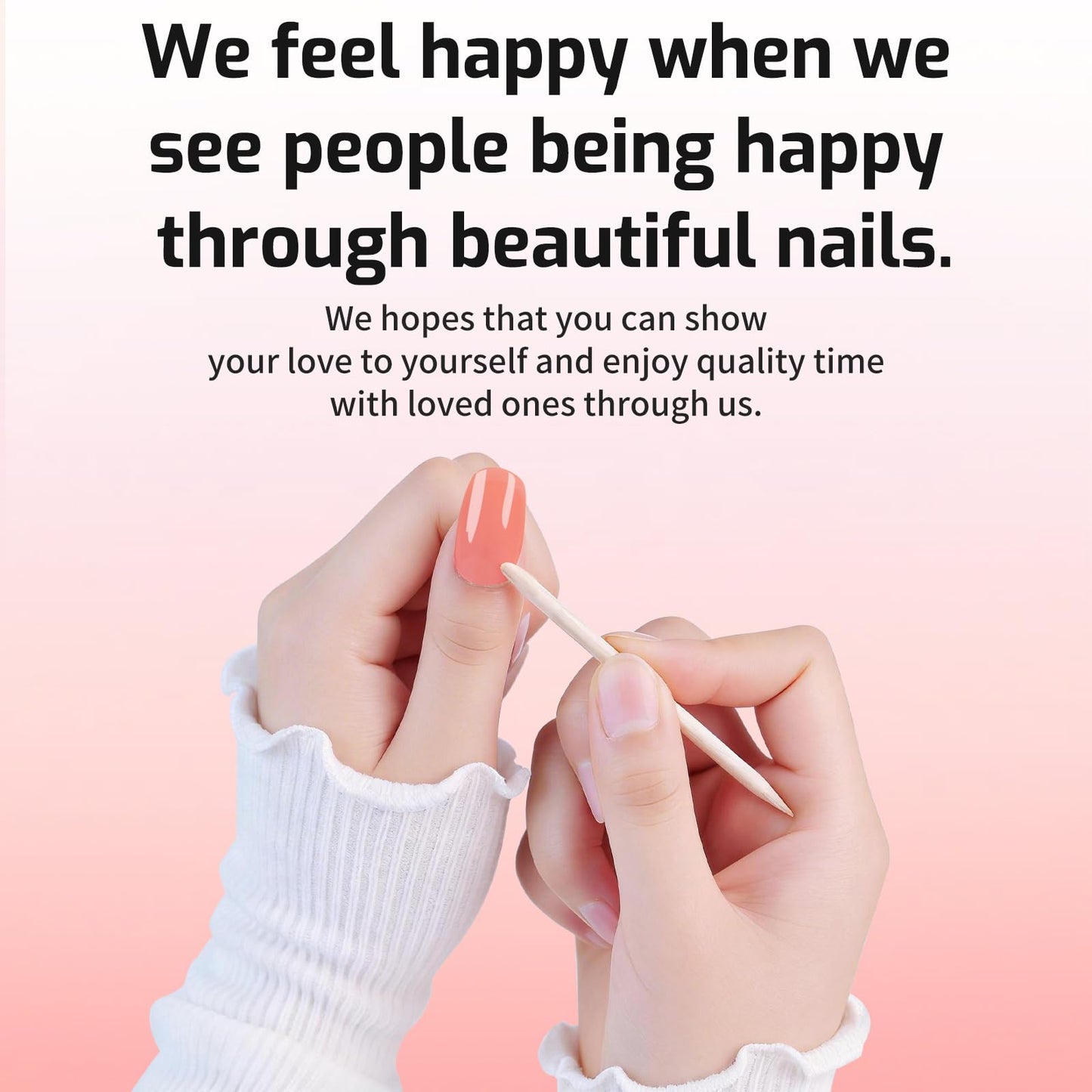 Semi Cured Gel Nail Strips -Bright Pink -Stylish Nail Wraps, No UV Light Needed, Effortless Application & Removal, Salon Quality, Includes 16 Wraps, 1 Prep Pad, Wooden Stick & Nail File