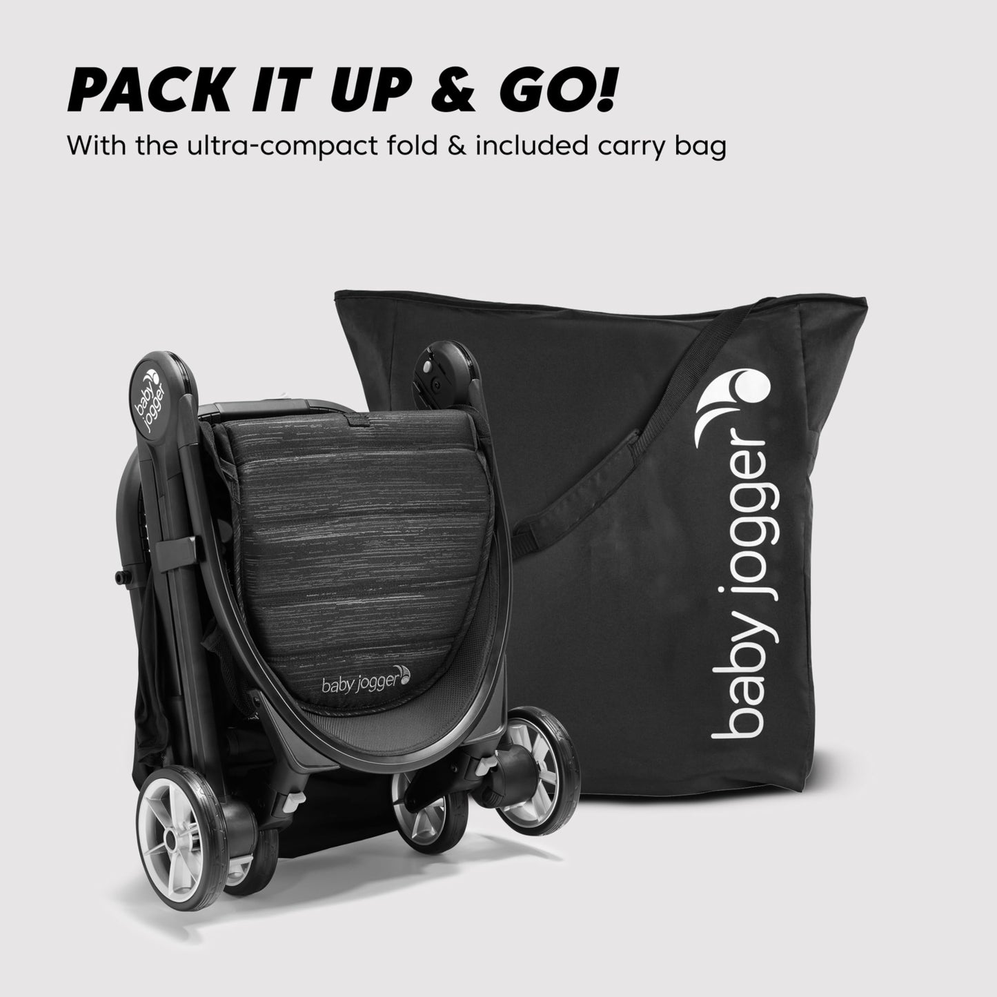 Baby Jogger® City Tour 2 Carry-On Approved Travel Stroller, Ultra-Compact Baby Stroller, Lightweight, Easy Fold, Baby Travel Essential, Pitch Black
