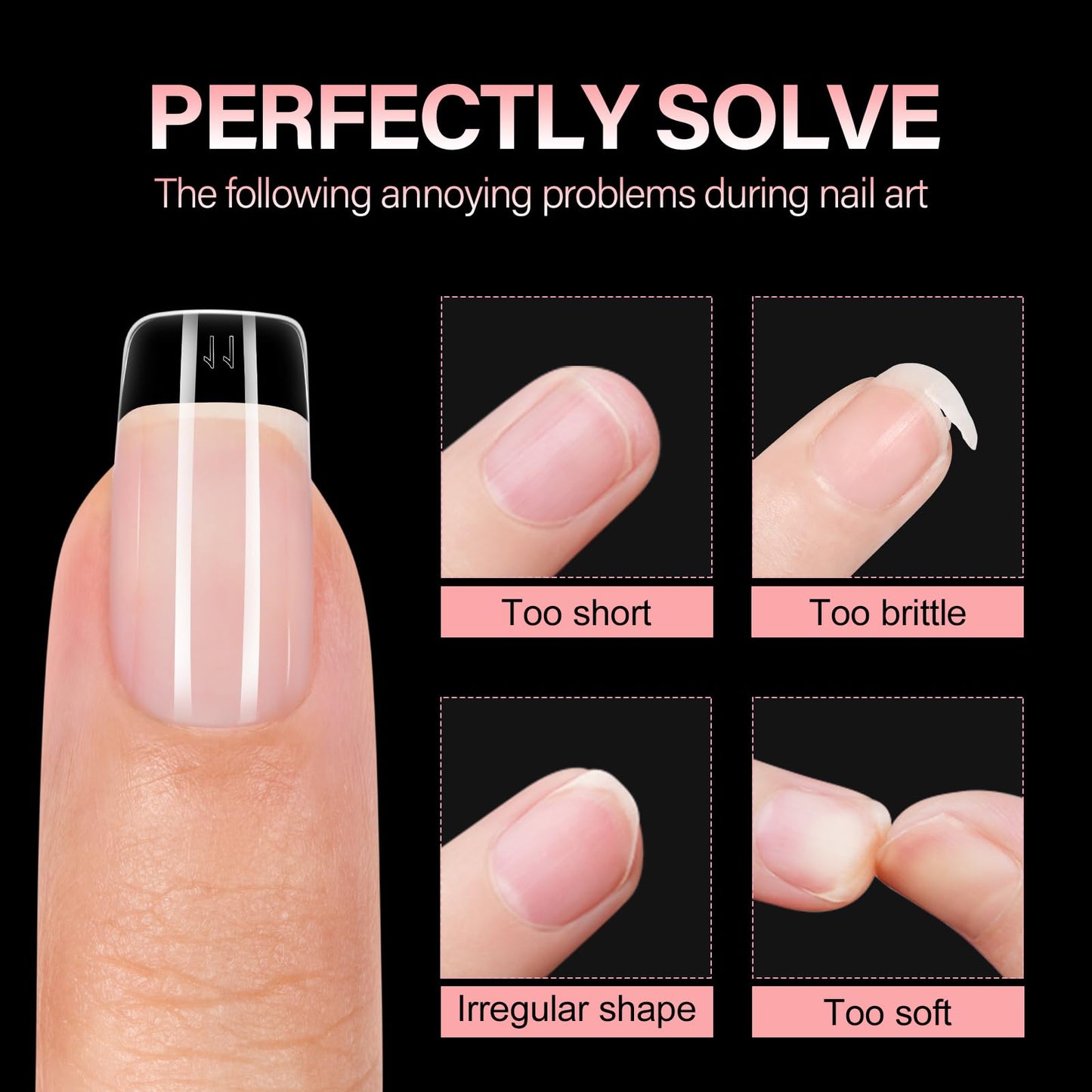 AILLSA Short Square Nail Tips - Half Matte False Nail Tips 15 Sizes 120pcs Pre-filed Nails Tips, Fake Tips Press on Nails for Home Salon Daily Nail Art